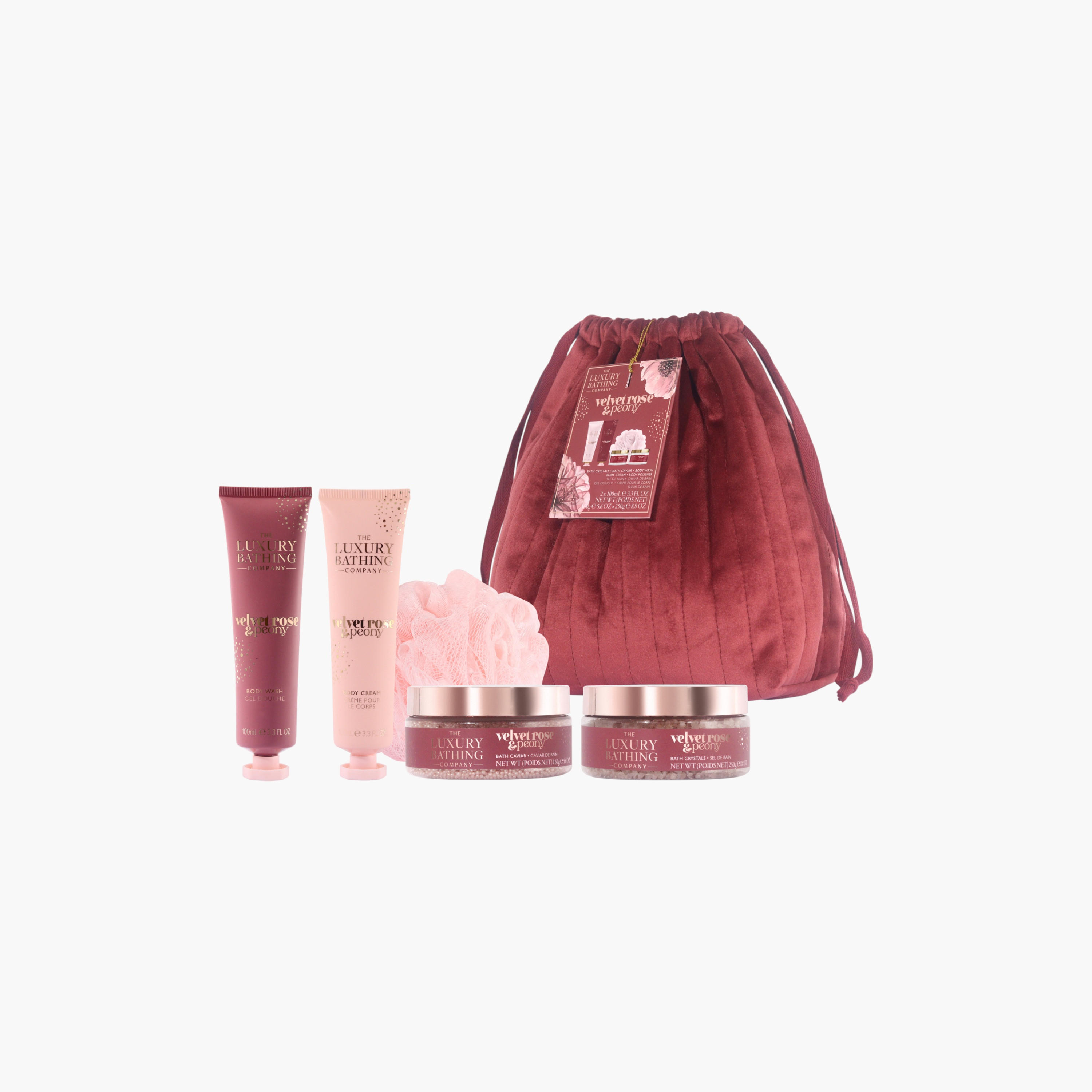 لاكشري باثينج كومباني مجموعة استحمام مخملية بالورد والفاوانيا-beautyandpersonalcare-giftsets-image-3
