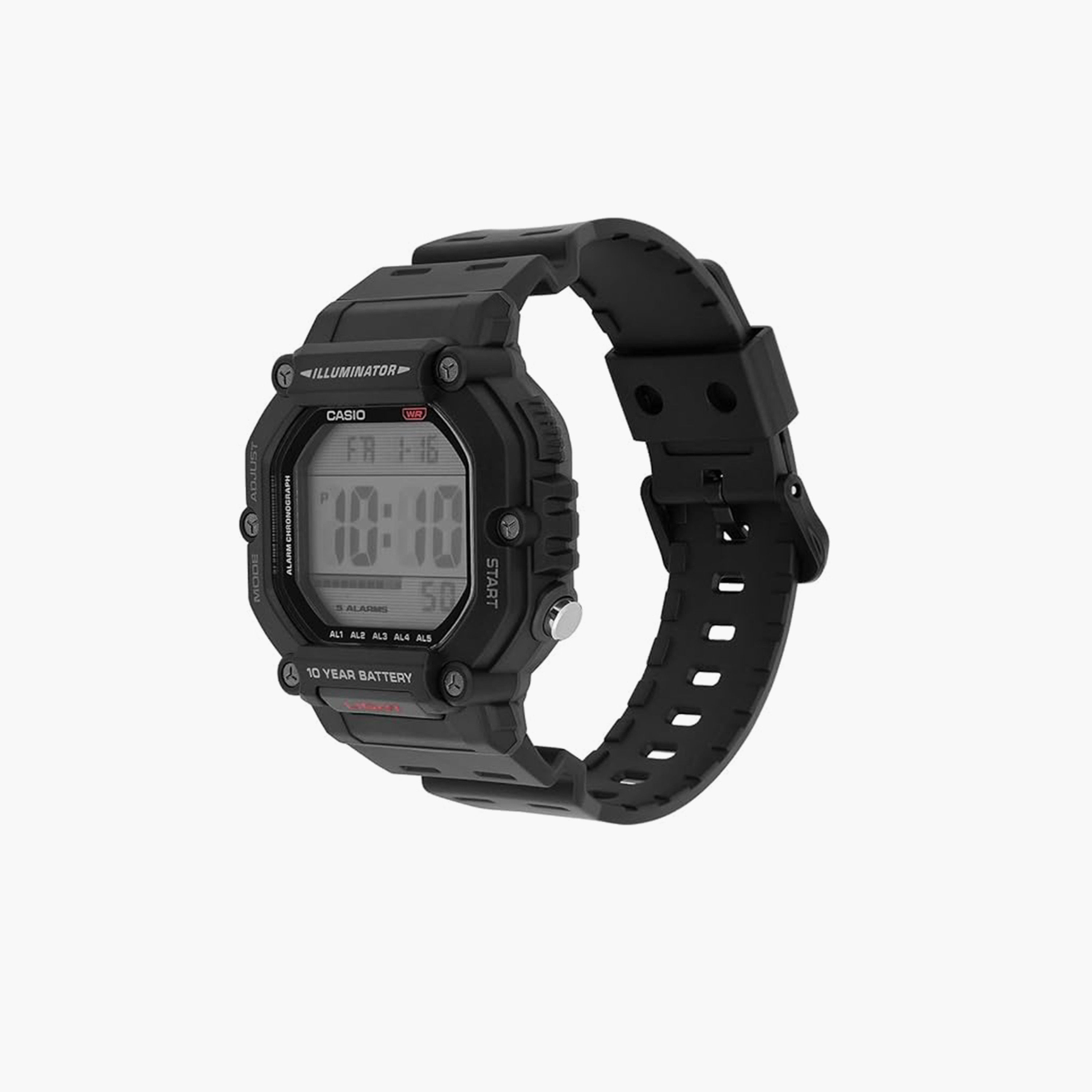 كاسيو- ساعة رجالية رقمية سوار بلاسيتيكي لون أسود 49 مم | AE-1600H-1AVDF-men-watchesandjewellery-watches-image-2