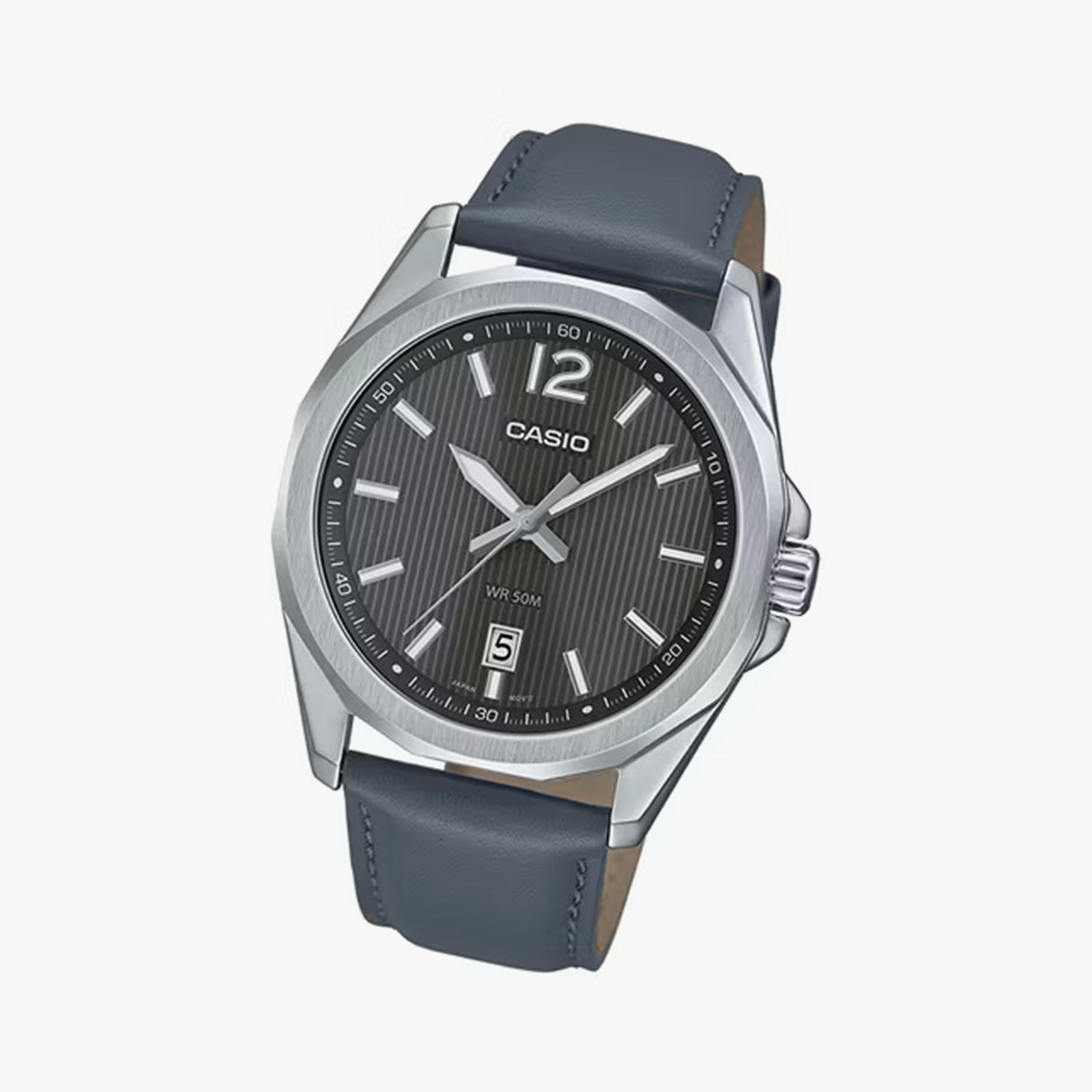 Casio Men's 42MM Grey Analog-Digital Resin Strap Watch | MTP-E725L-8AVDF-men-watchesandjewellery-watches-image-2