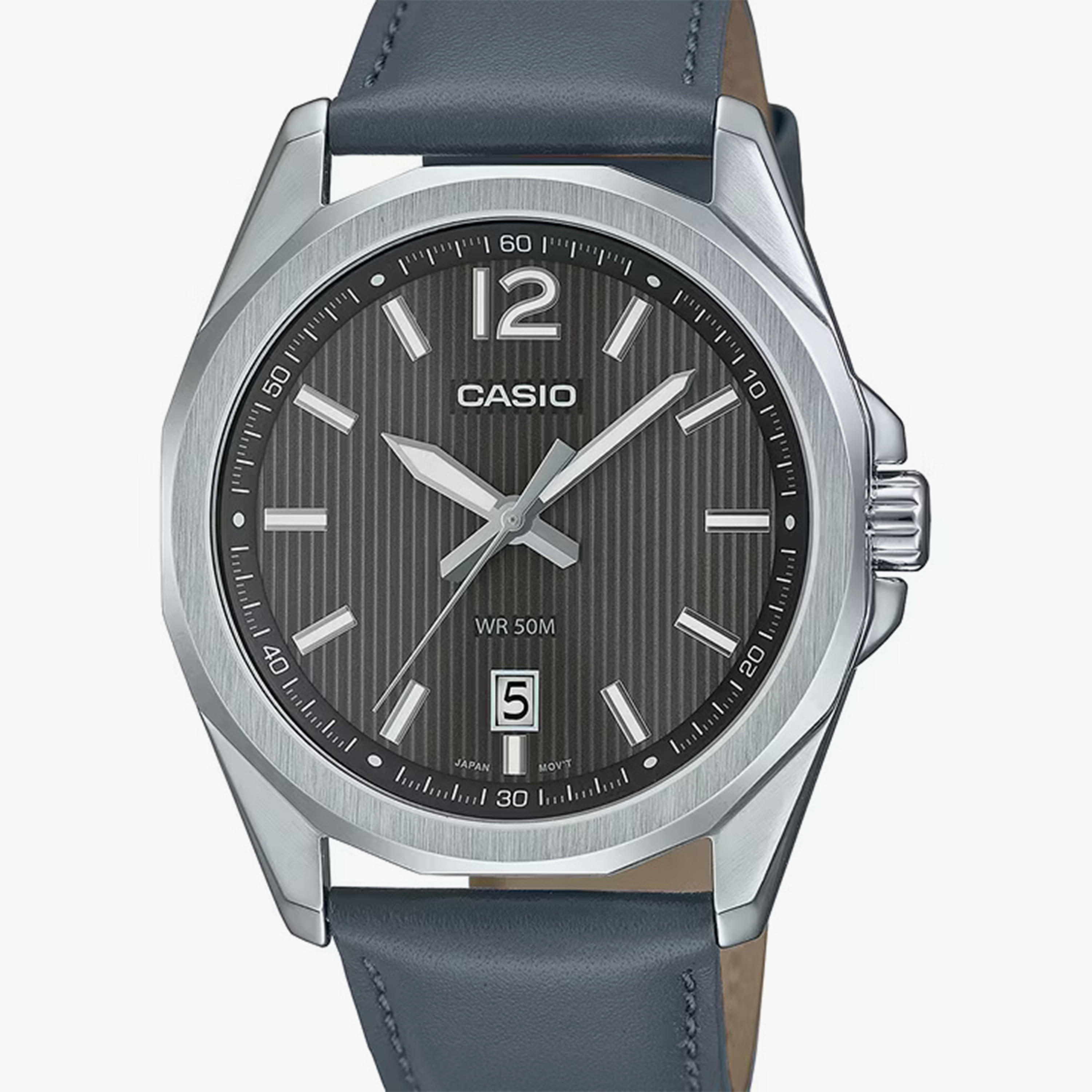 Casio Men's 42MM Grey Analog-Digital Resin Strap Watch | MTP-E725L-8AVDF-men-watchesandjewellery-watches-image-3