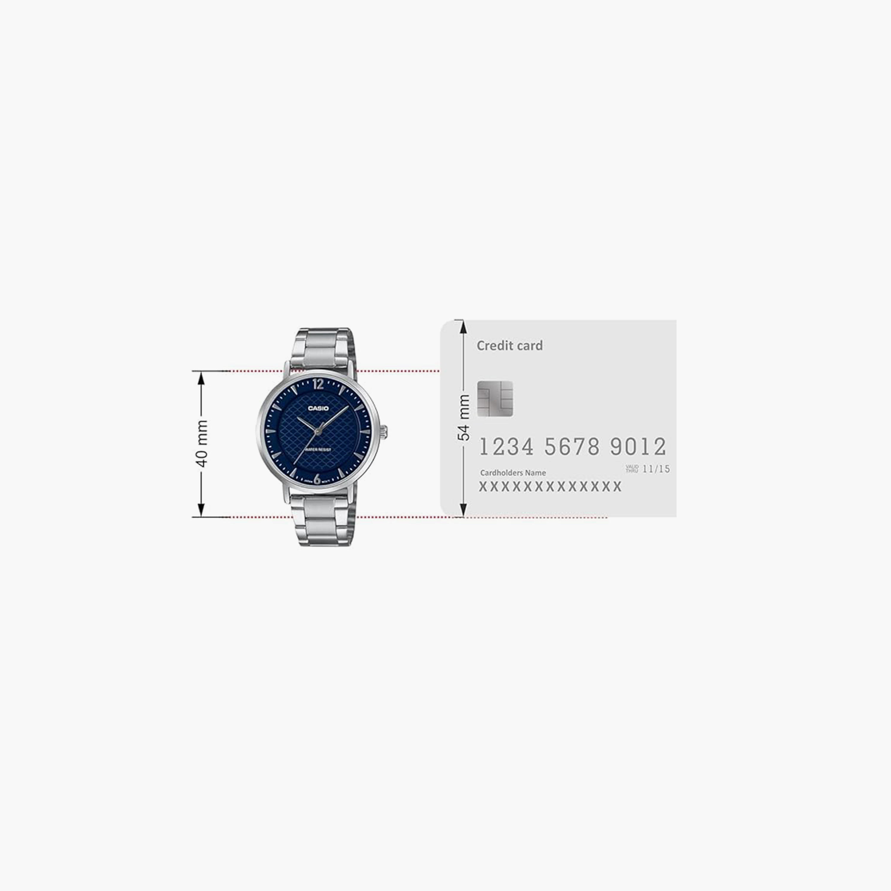 كاسيو- ساعة نسائية تناظرية حزام ستانلس ستيل لون فضي  34 مم | LTP-VT04D-2ADF-women-watchesandjewellery-watches-image-6