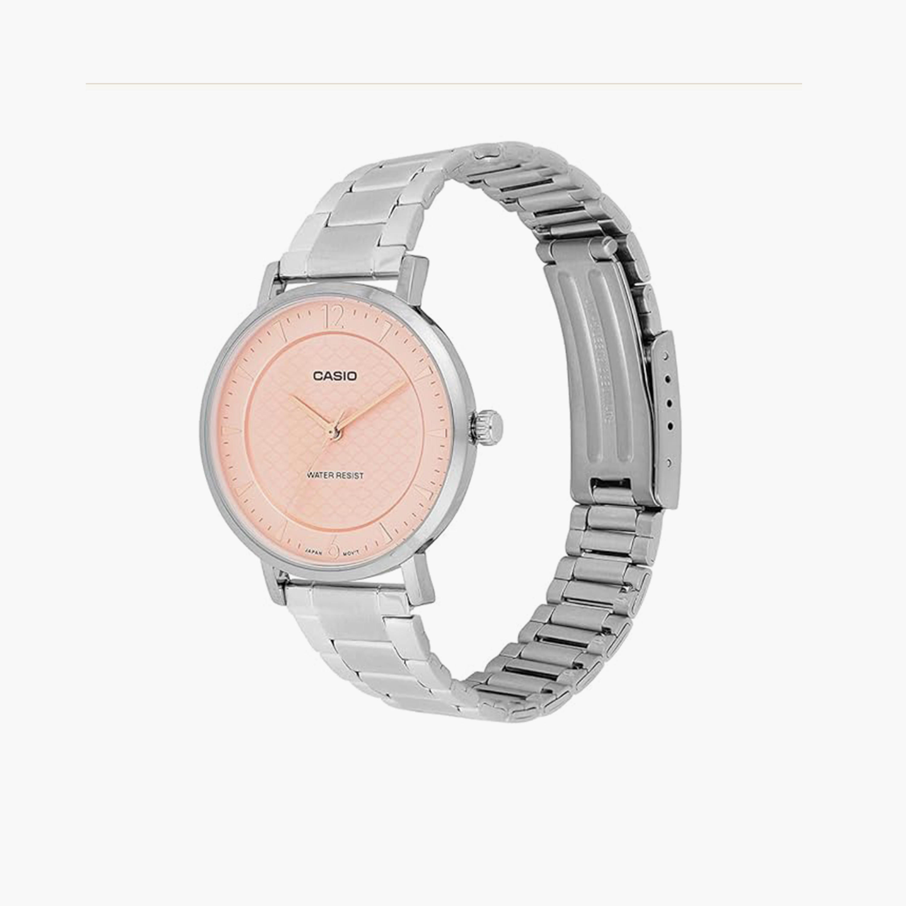 كاسيو- ساعة نسائية تناظرية حزام ستانلس ستيل لون فضي 34 مم | LTP-VT04D-4ADF-women-watchesandjewellery-watches-image-2