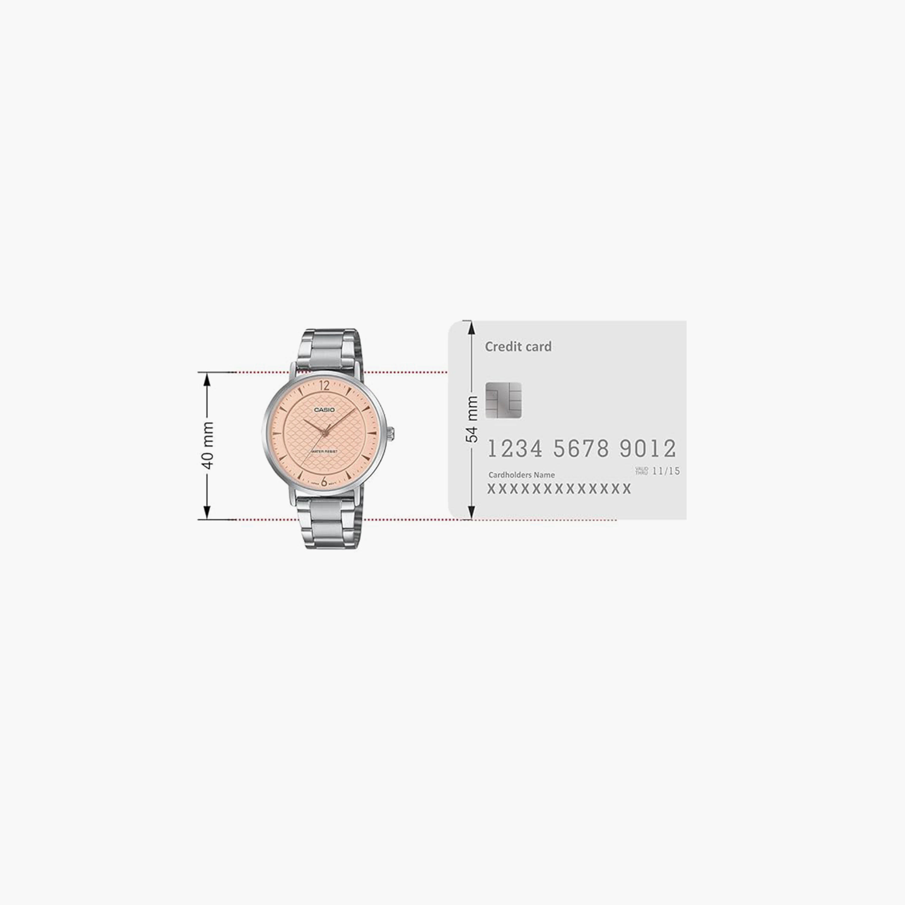 كاسيو- ساعة نسائية تناظرية حزام ستانلس ستيل لون فضي 34 مم | LTP-VT04D-4ADF-women-watchesandjewellery-watches-image-6