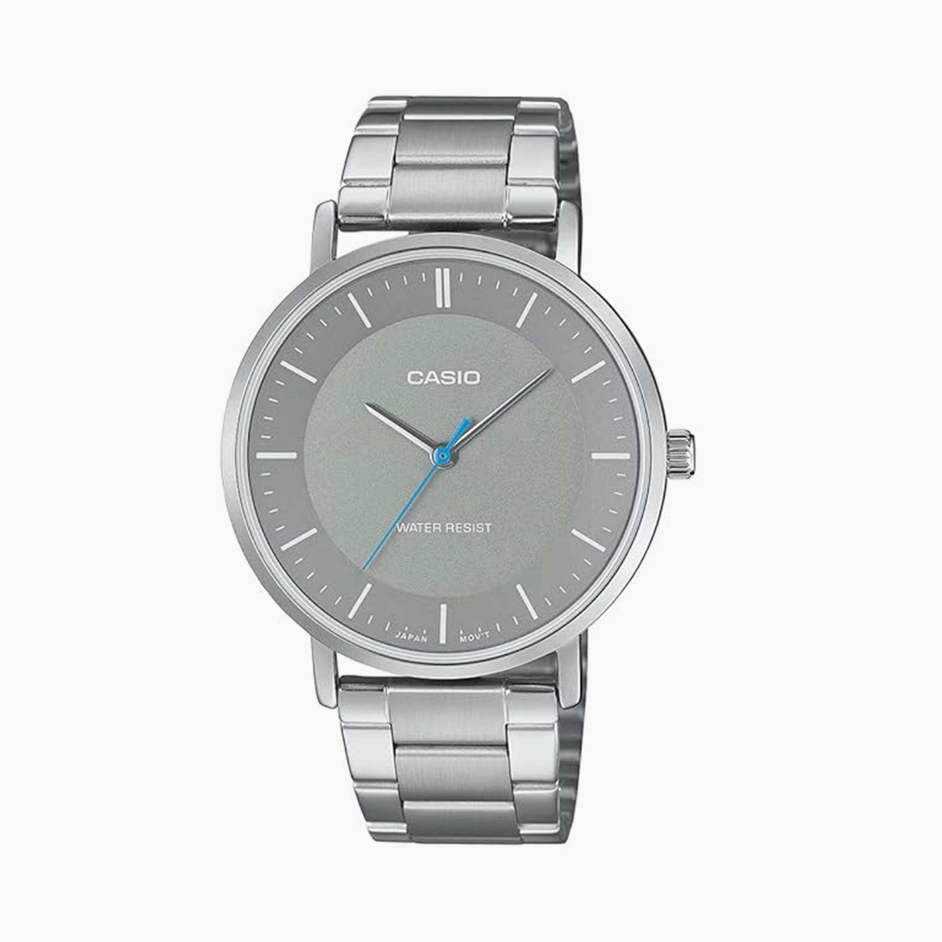 Casio Women's 34MM Silver Analog Stainless Steel Strap Watch | MTP-VT04D-8EDF-women-watchesandjewellery-watches-image-1