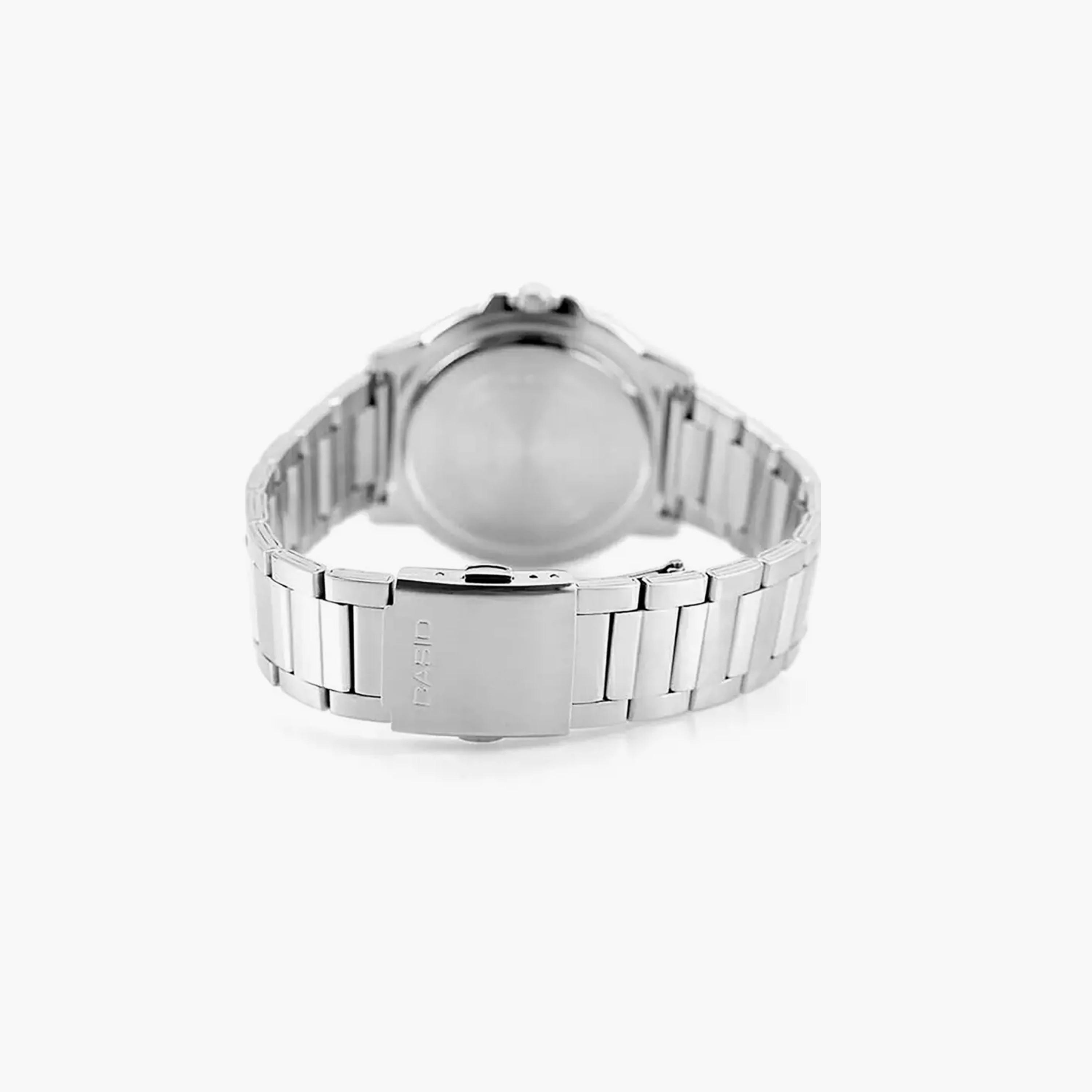 كاسيو- ساعة رجالية تناظرية حزام ستانلس ستيل لون فضي 44 مم | MTD-125D-2A3VDF-men-watchesandjewellery-watches-image-2