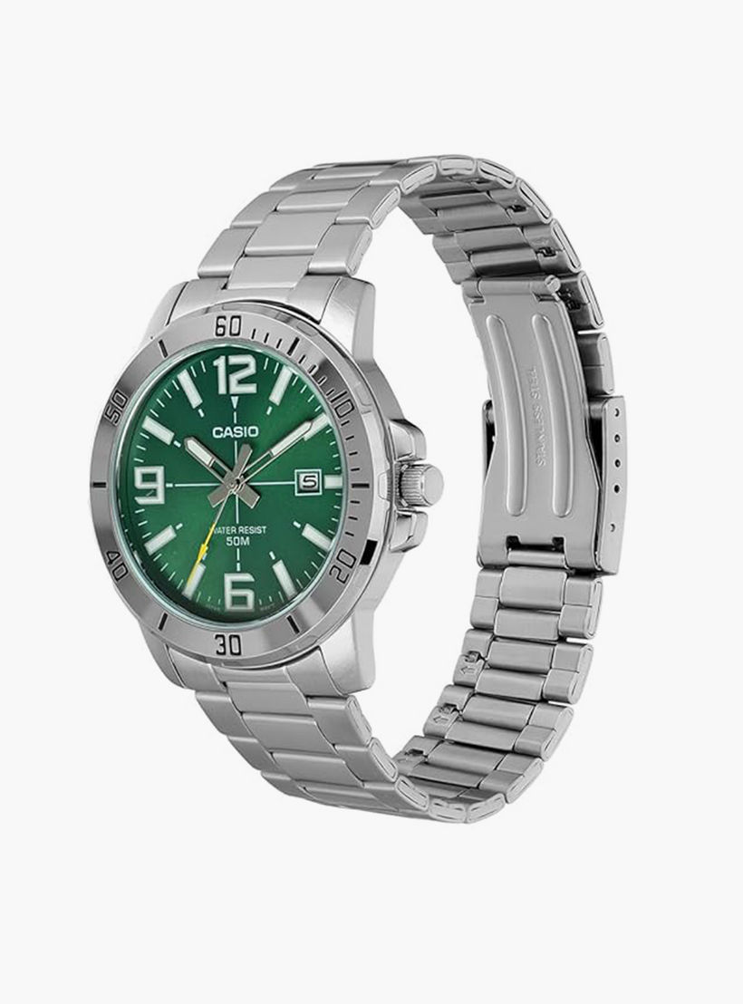 Casio Men's 45MM Silver Analog Stainless Steel Strap Watch | MTP-VD01D-3BVUDF-men-watchesandjewellery-watches-image-2