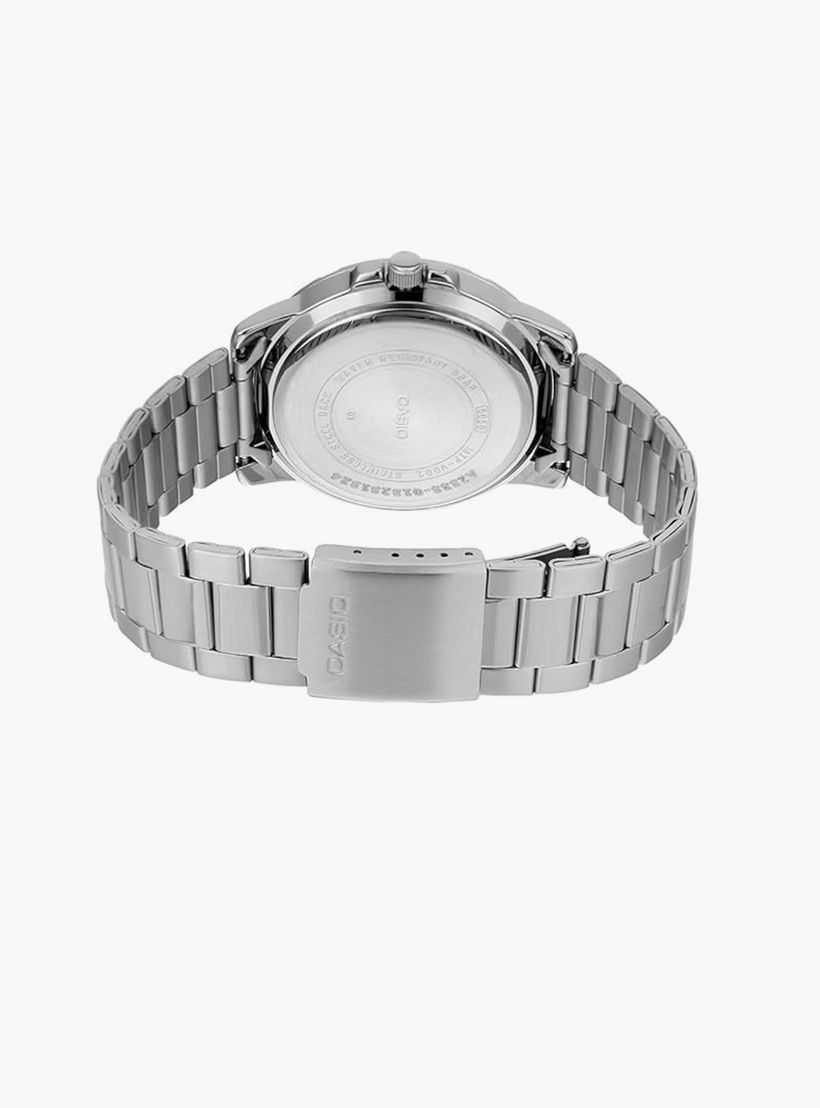 Casio Men's 45MM Silver Analog Stainless Steel Strap Watch | MTP-VD01D-3BVUDF-men-watchesandjewellery-watches-image-3