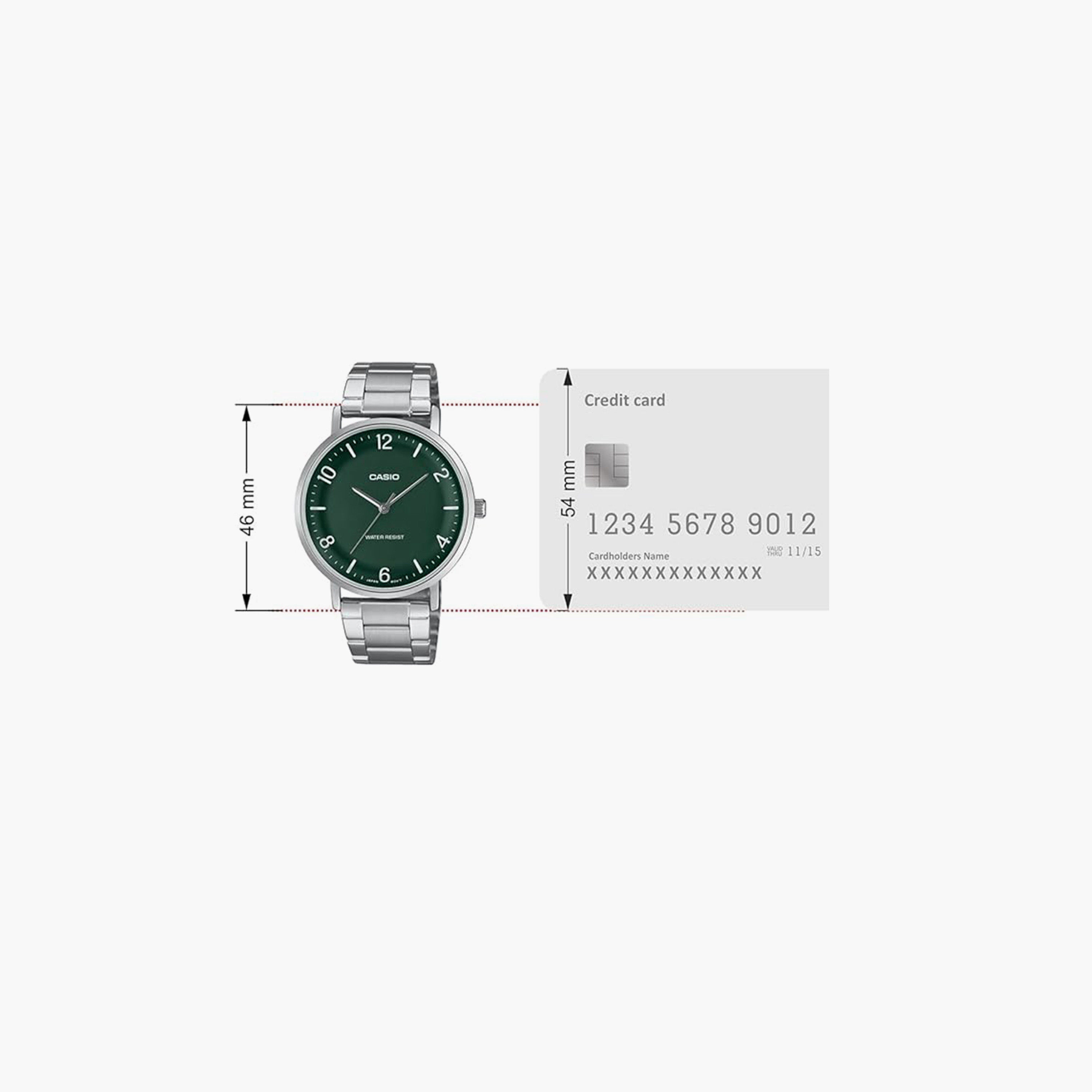 كاسيو- ساعة رجالية تناظرية حزام ستانلس ستيل لون فضي 40 مم | MTP-VT03D-3BDF-men-watchesandjewellery-watches-image-6