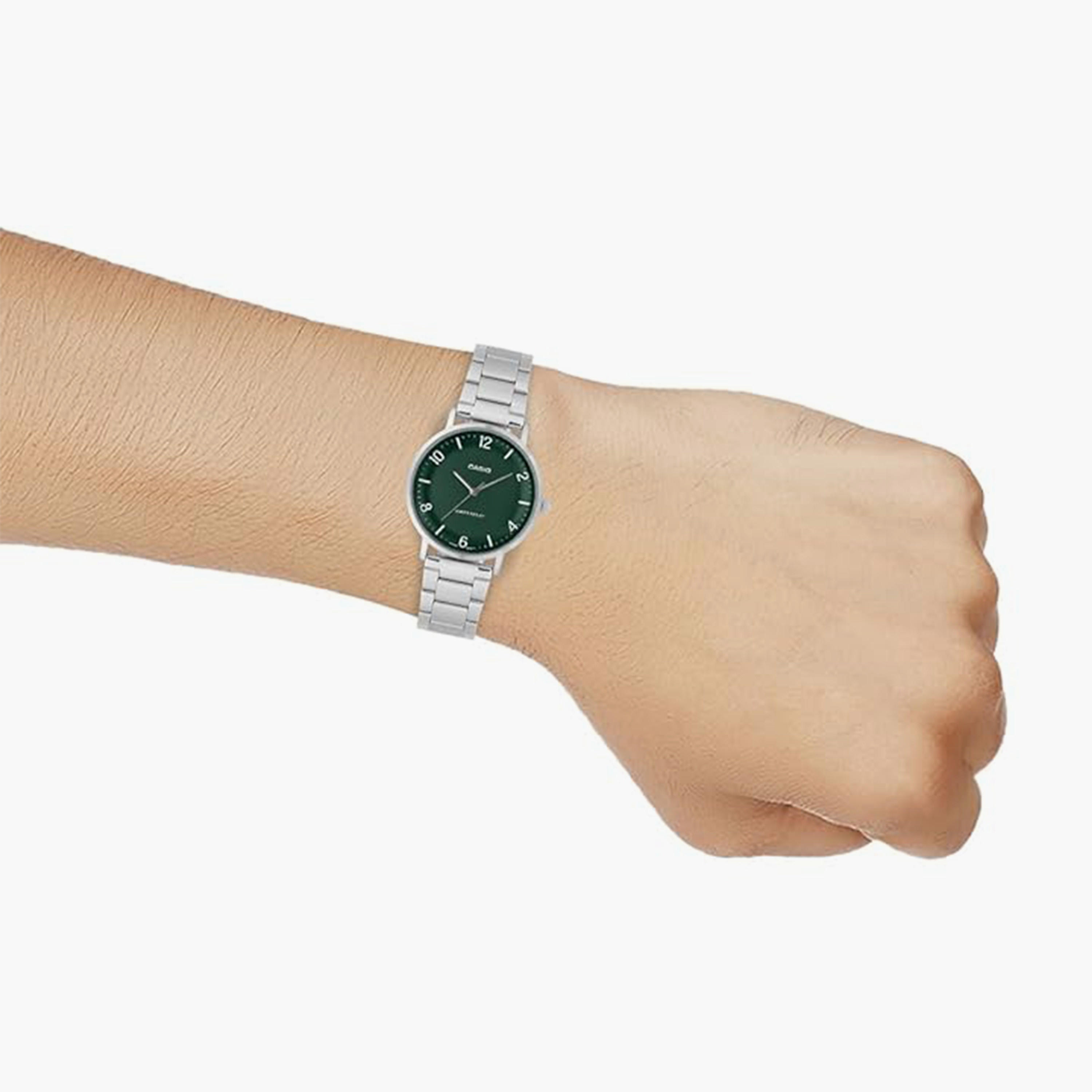 كاسيو- ساعة رجالية تناظرية حزام ستانلس ستيل لون فضي  40 مم | MTP-VT03D-3BDF-men-watchesandjewellery-watches-image-7
