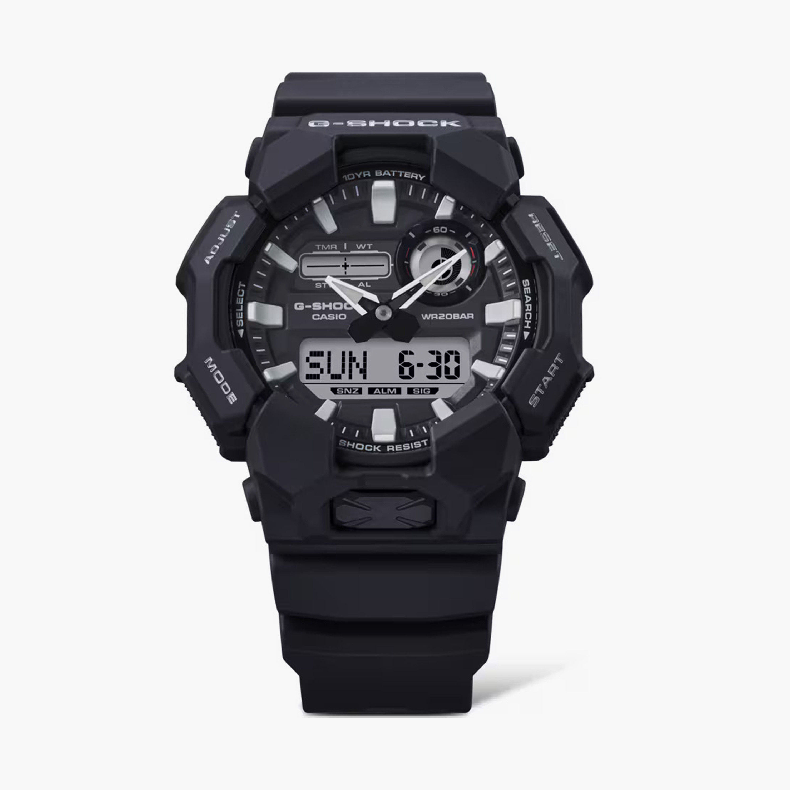 جي شوك- ساعة رجالية تناظرية/رقمية سوار بلاسيتيكي لون أسود 51 مم | GA-010-1ADR-men-watchesandjewellery-watches-image-2