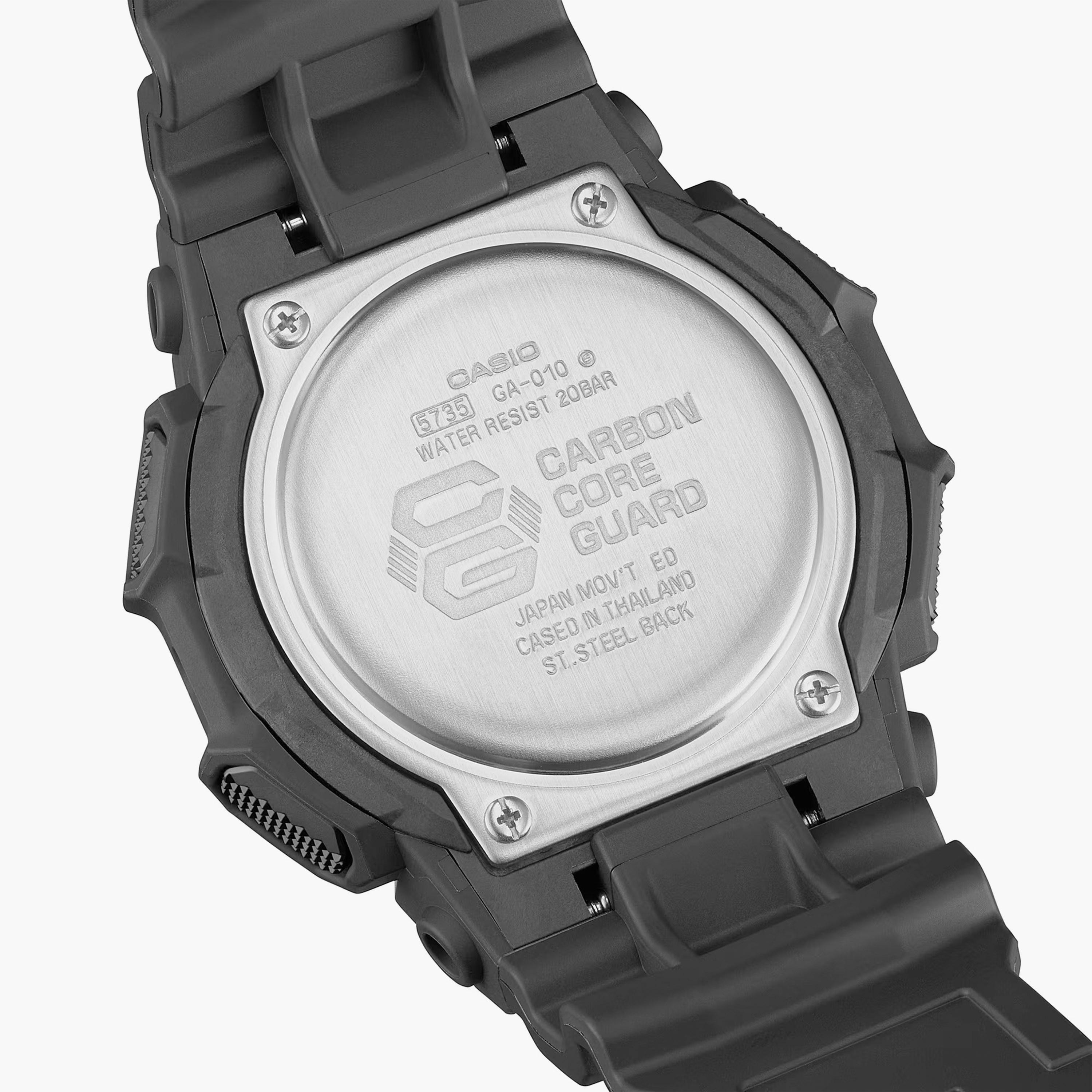 جي شوك- ساعة رجالية تناظرية/رقمية سوار بلاسيتيكي لون أسود 51 مم | GA-010-1ADR-men-watchesandjewellery-watches-image-5