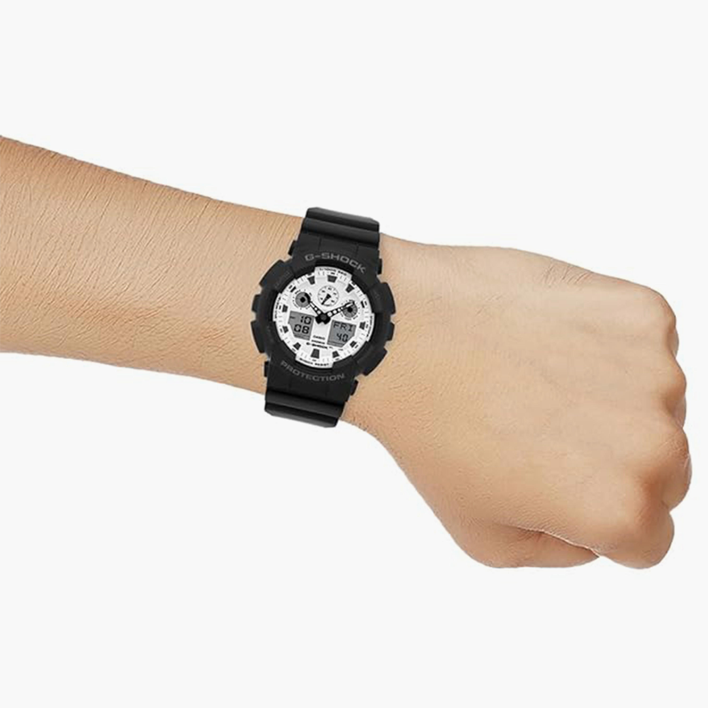 جي شوك- ساعة رجالية تناظرية/رقمية سوار بلاسيتيكي لون أسود 51 مم | GA-100WD-1ADR-men-watchesandjewellery-watches-image-6