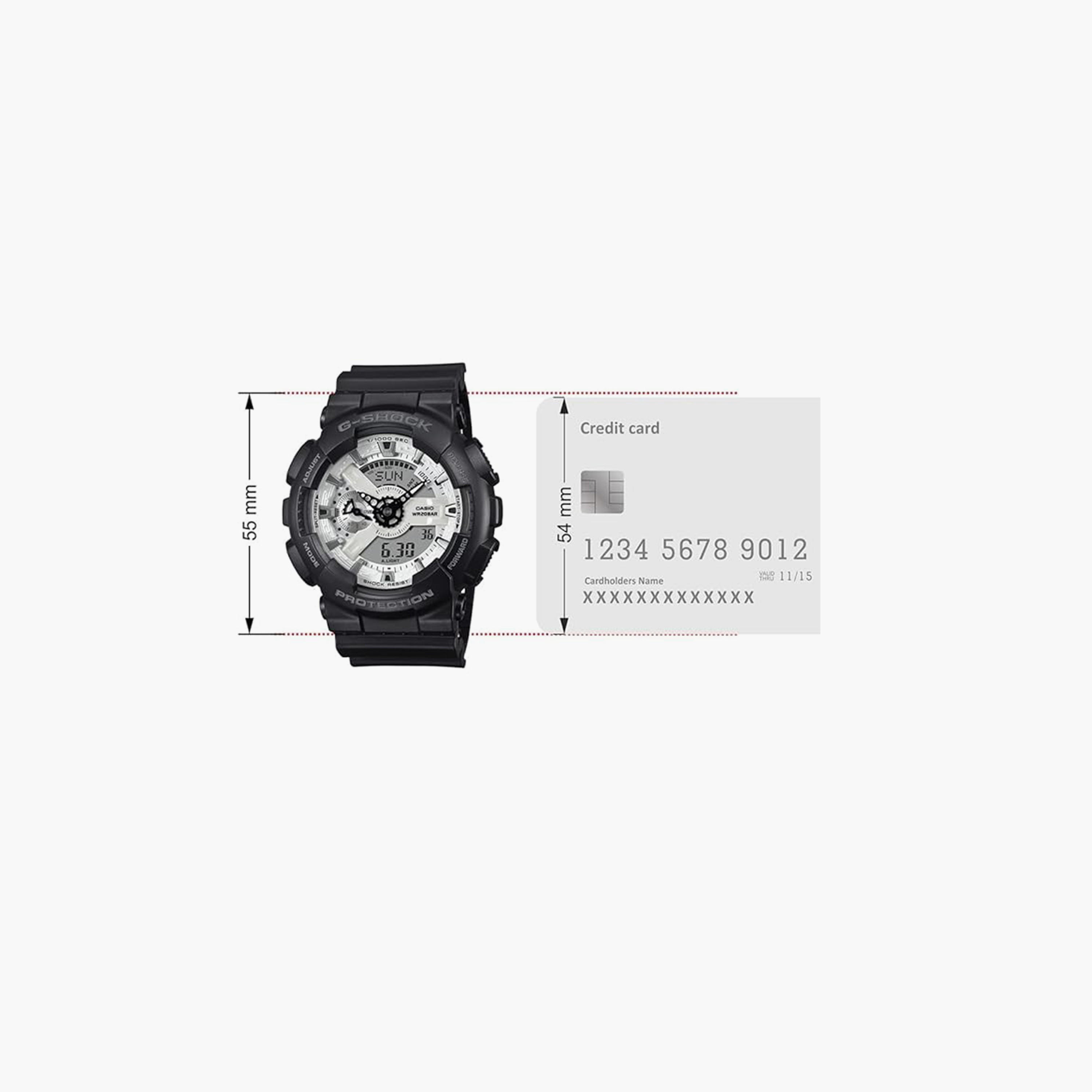 G-SHOCK Men's 51MM Black Analog-Digital Resin Strap Watch | GA-110WD-1ADR-men-watchesandjewellery-watches-image-5