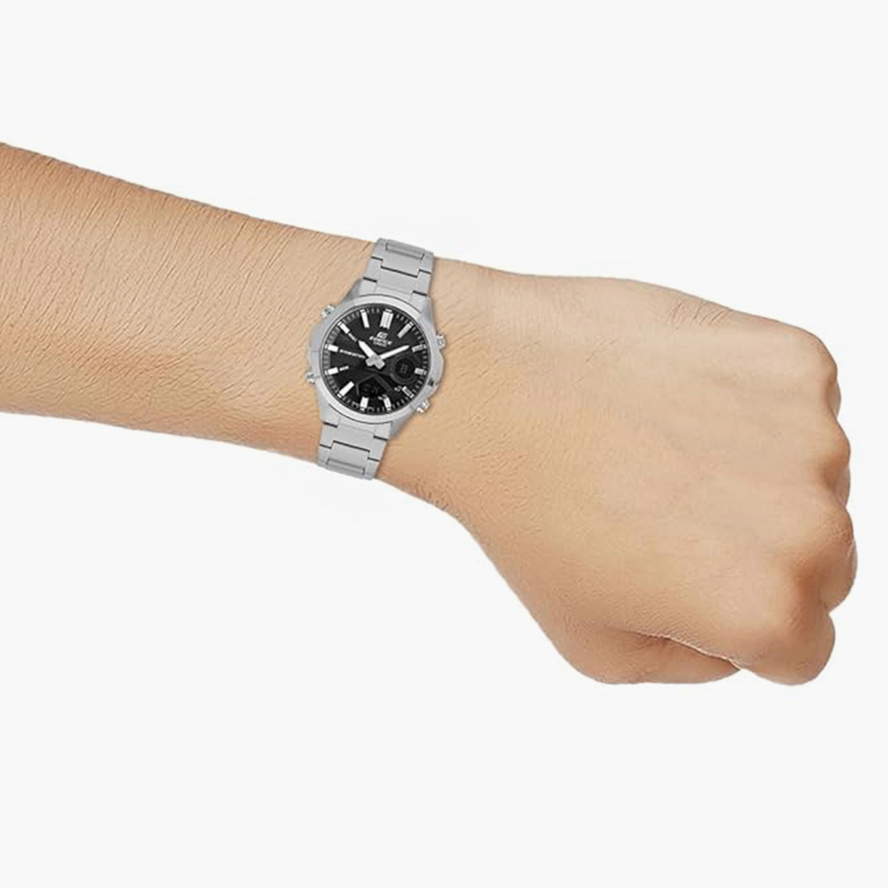 Edifice Men's 45MM Silver Analog-Digital Stainless Steel Strap Watch | EFV-C120D-1ADF-men-watchesandjewellery-watches-image-7