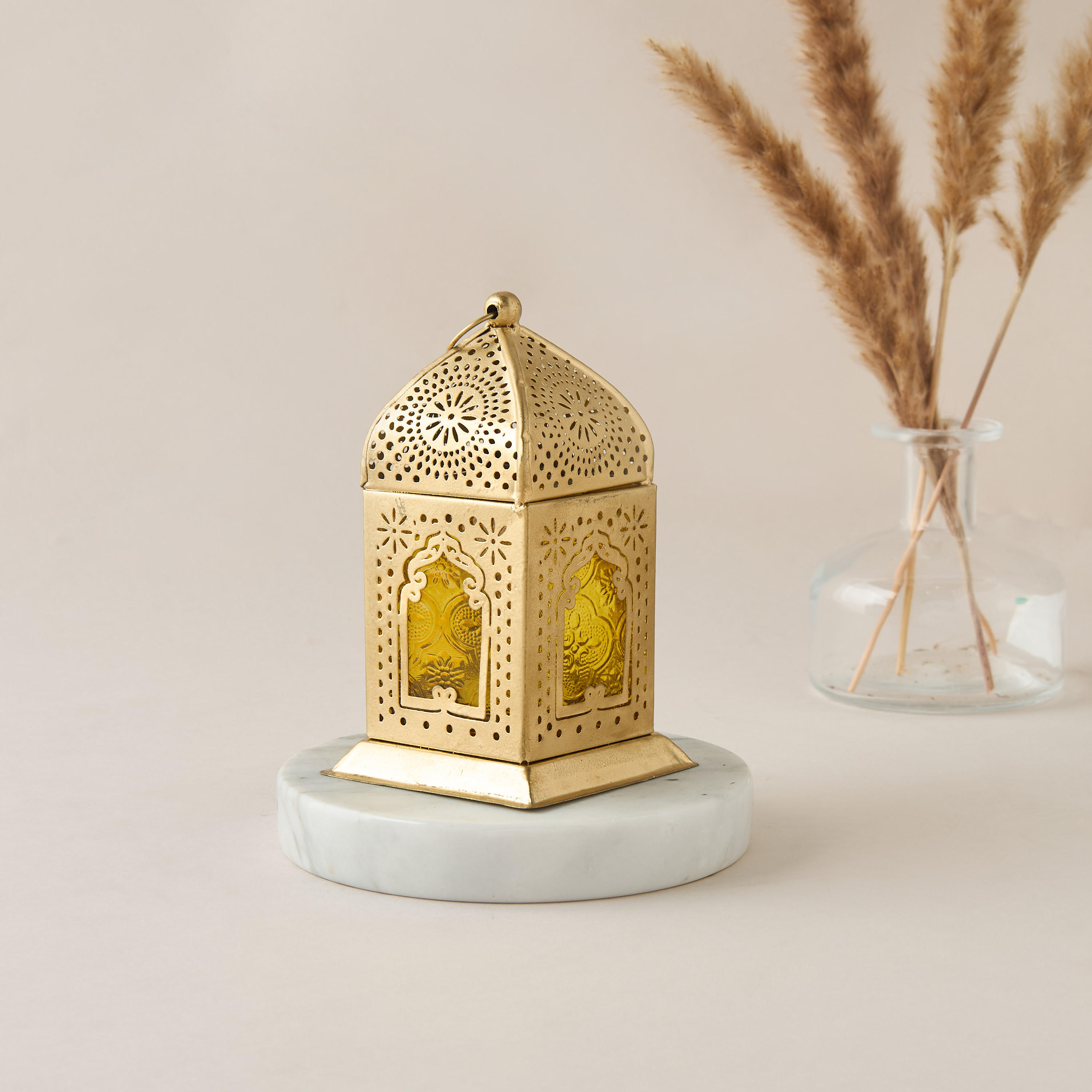 Decorative Glass Panel Tealight Lantern - 9x15 cms-household-decor-candleholdersandlanterns-image-2
