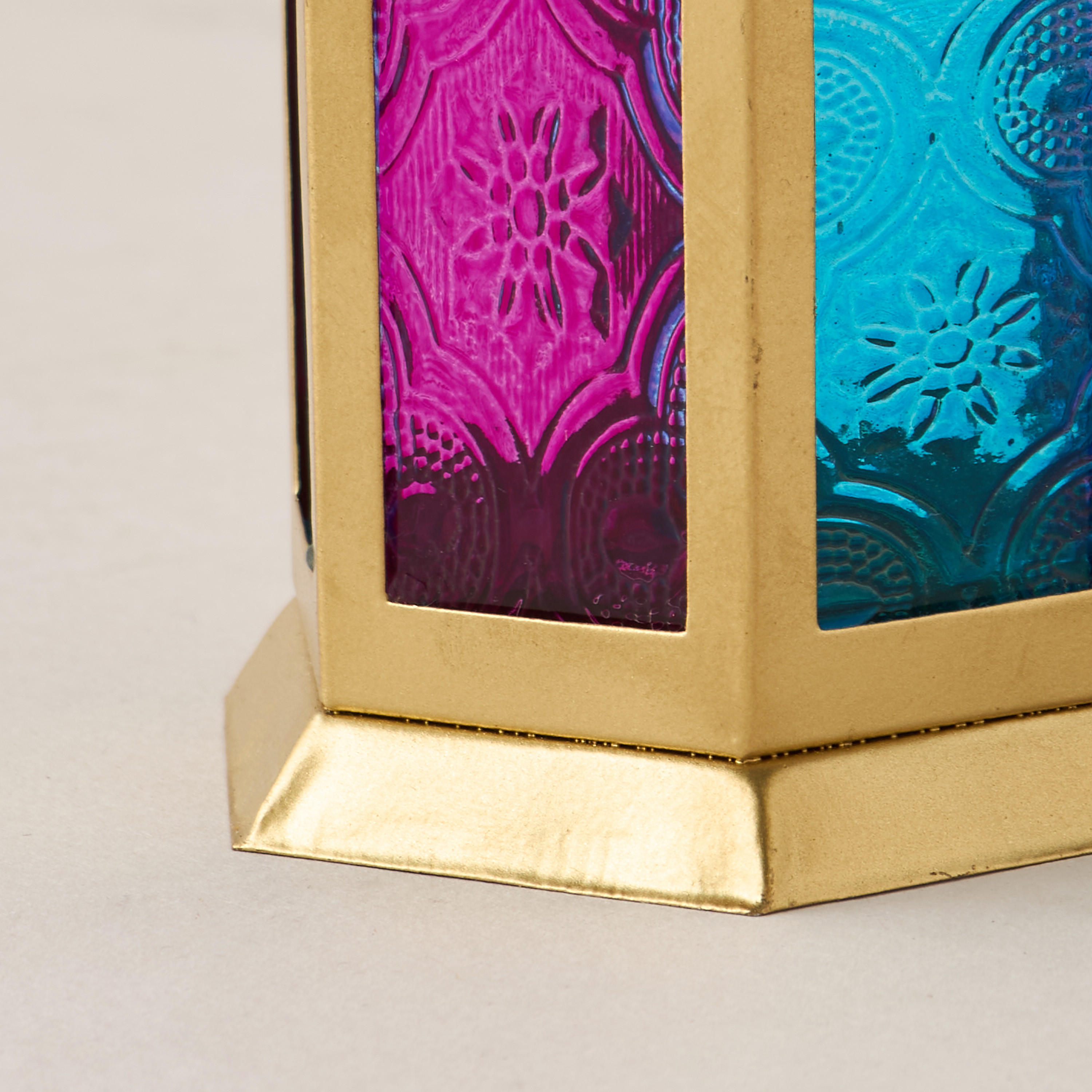 Decorative Glass Panel Tealight Lantern - 8x18 cms-household-decor-candleholdersandlanterns-image-4