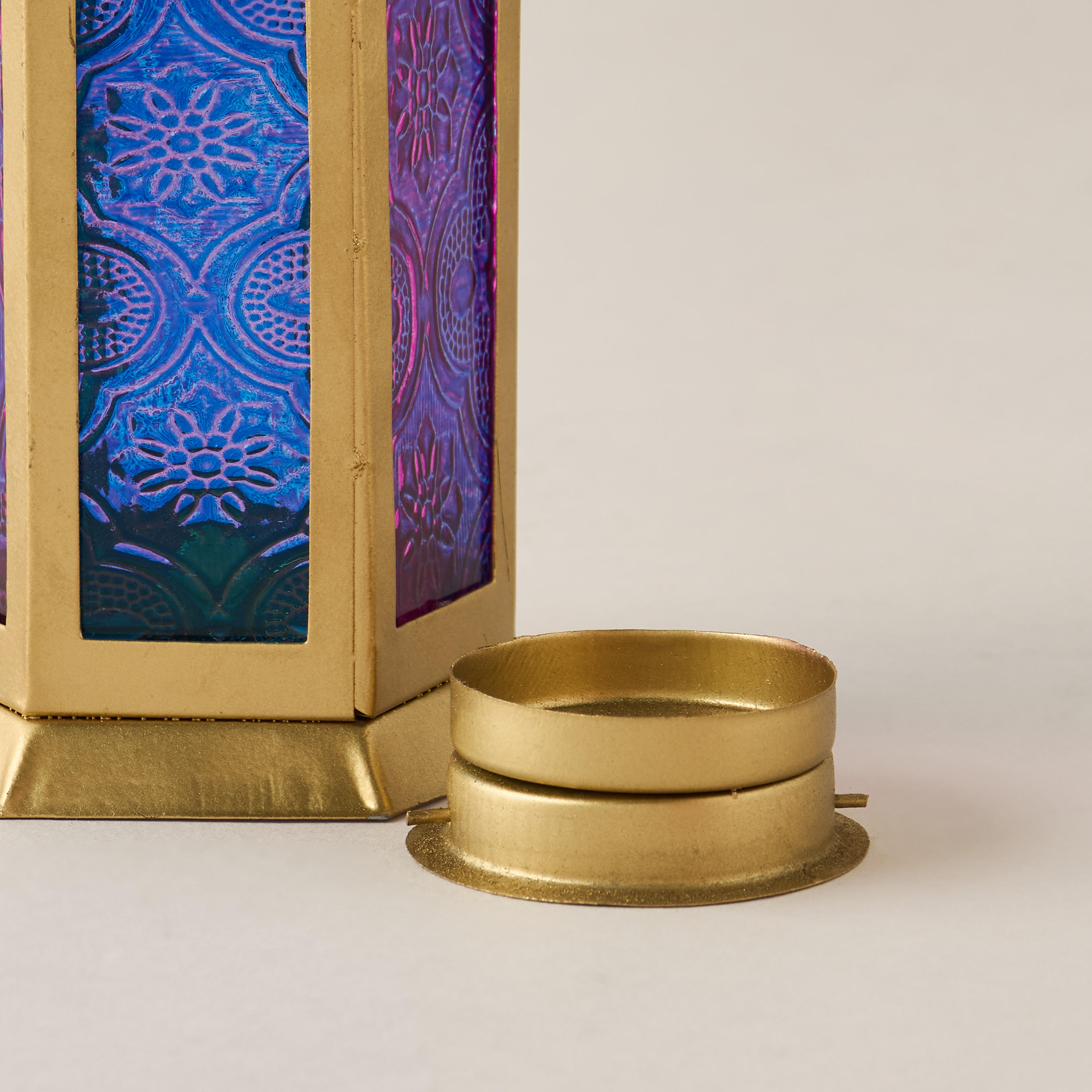 Decorative Glass Panel Tealight Lantern - 8x18 cms-household-decor-candleholdersandlanterns-image-5