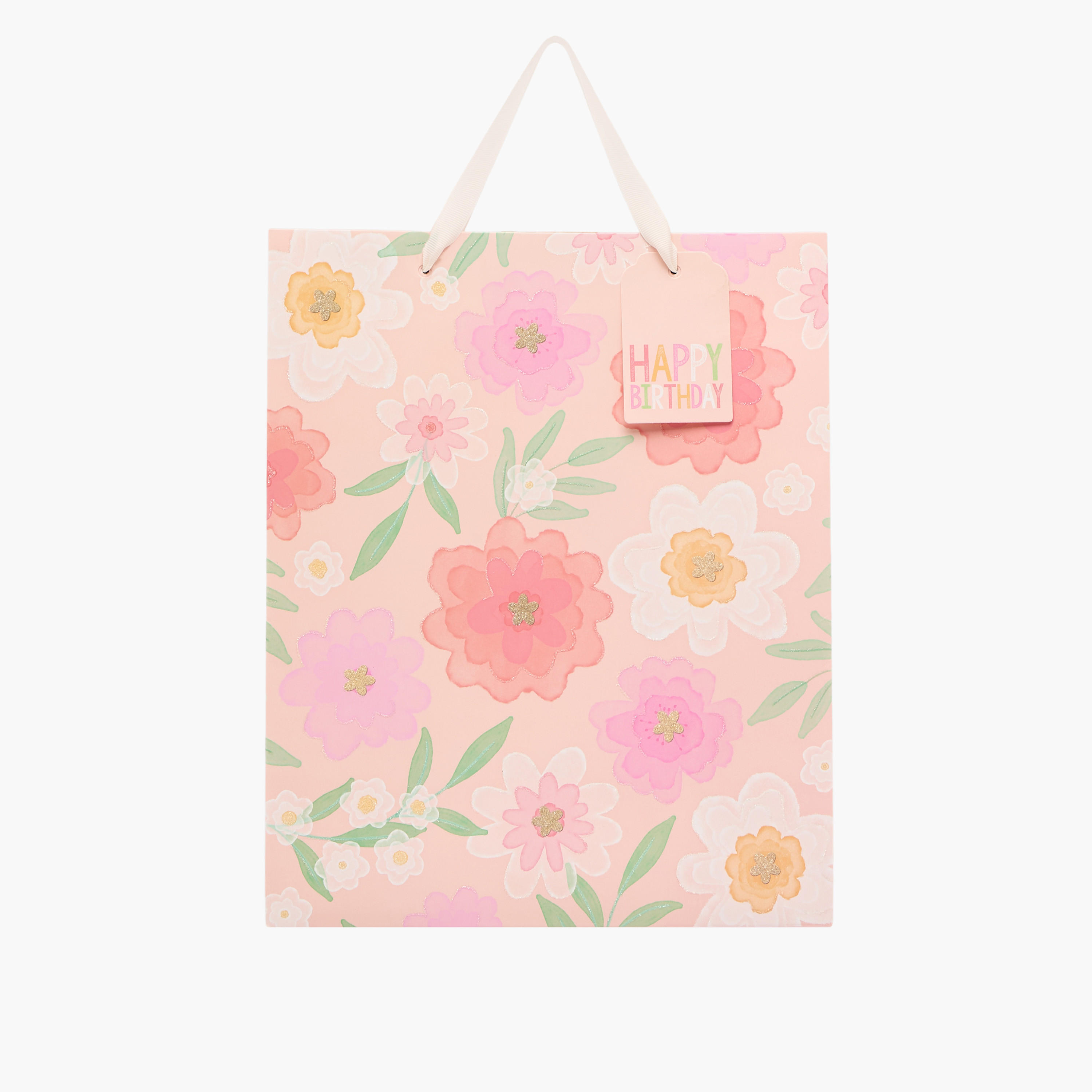 Floral Print Paper Gift Bag - Large-household-giftingaccessories-giftings-image-1