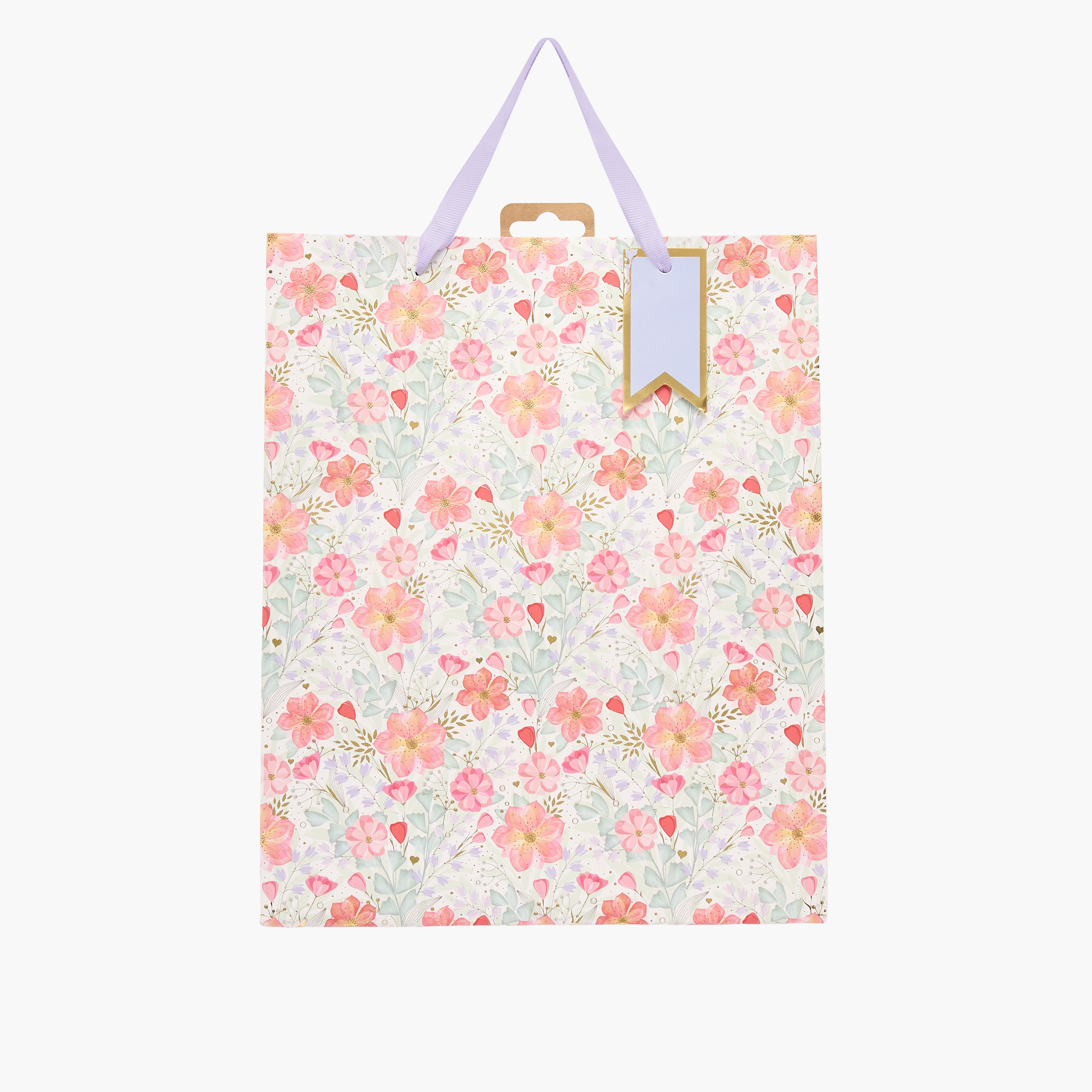 Floral Print Paper Gift Bag - Large-household-giftingaccessories-giftings-image-1