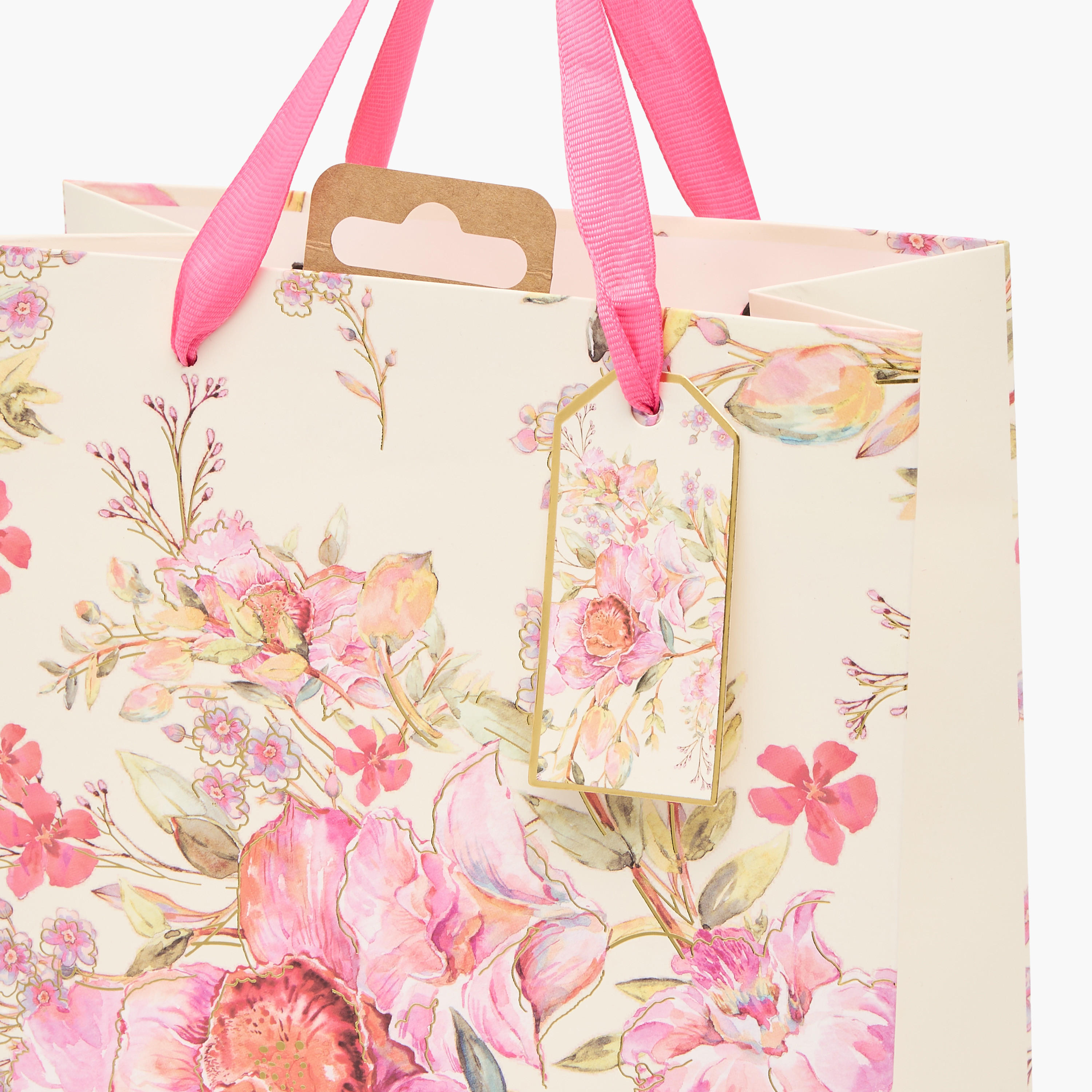 Floral Print Paper Gift Bag - Medium-household-giftingaccessories-giftings-image-3