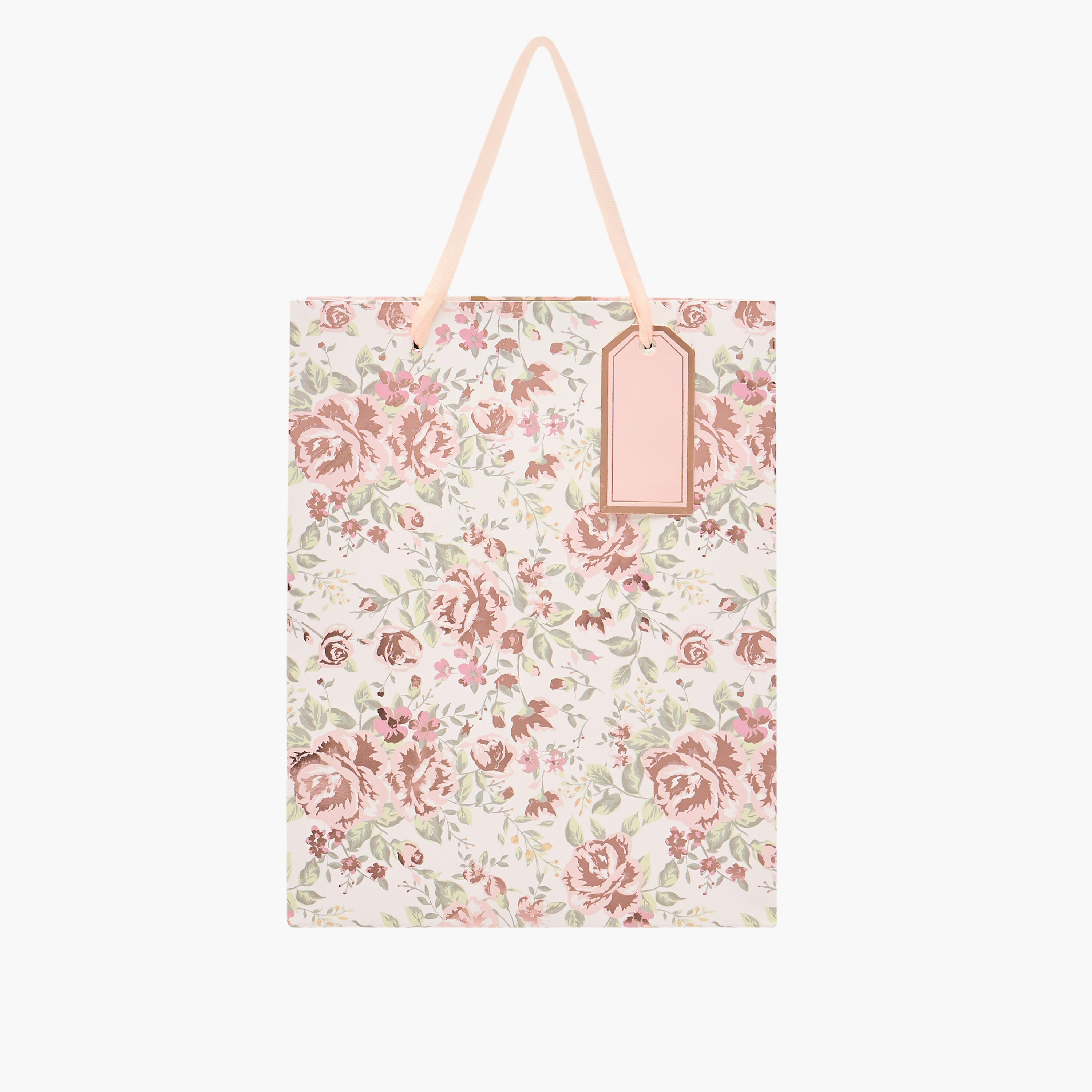 Floral Print Paper Gift Bag - Medium-household-giftingaccessories-giftings-image-1
