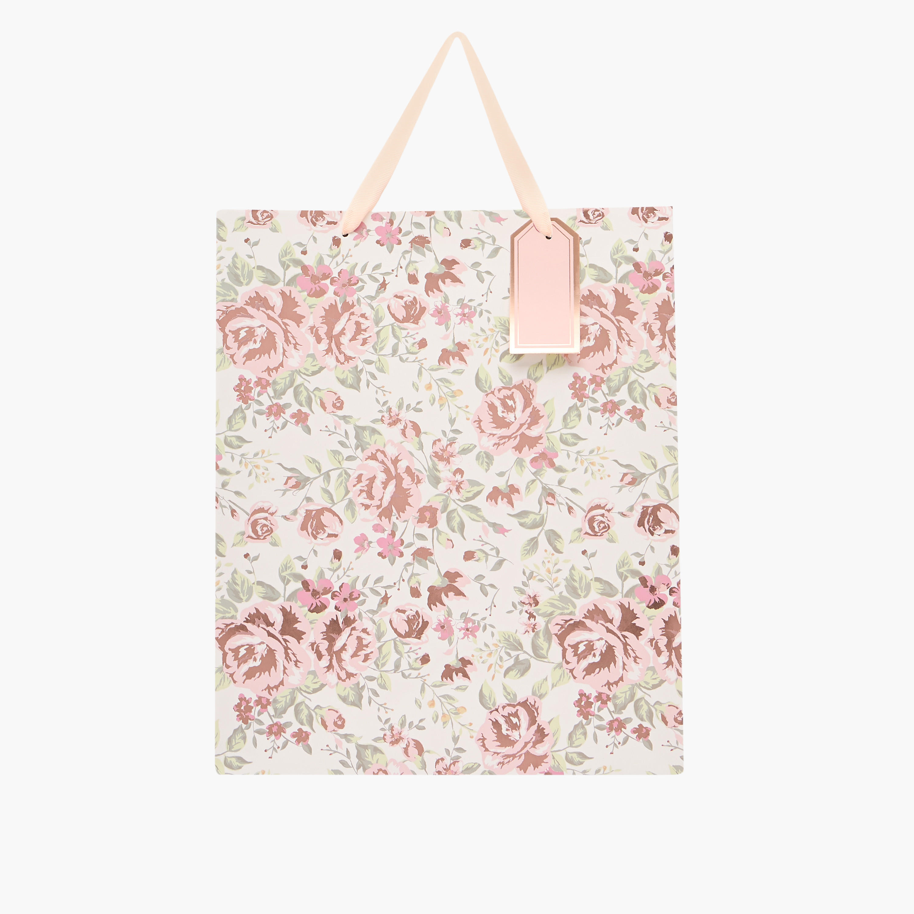 Floral Print Paper Gift Bag - Large-household-giftingaccessories-giftings-image-1