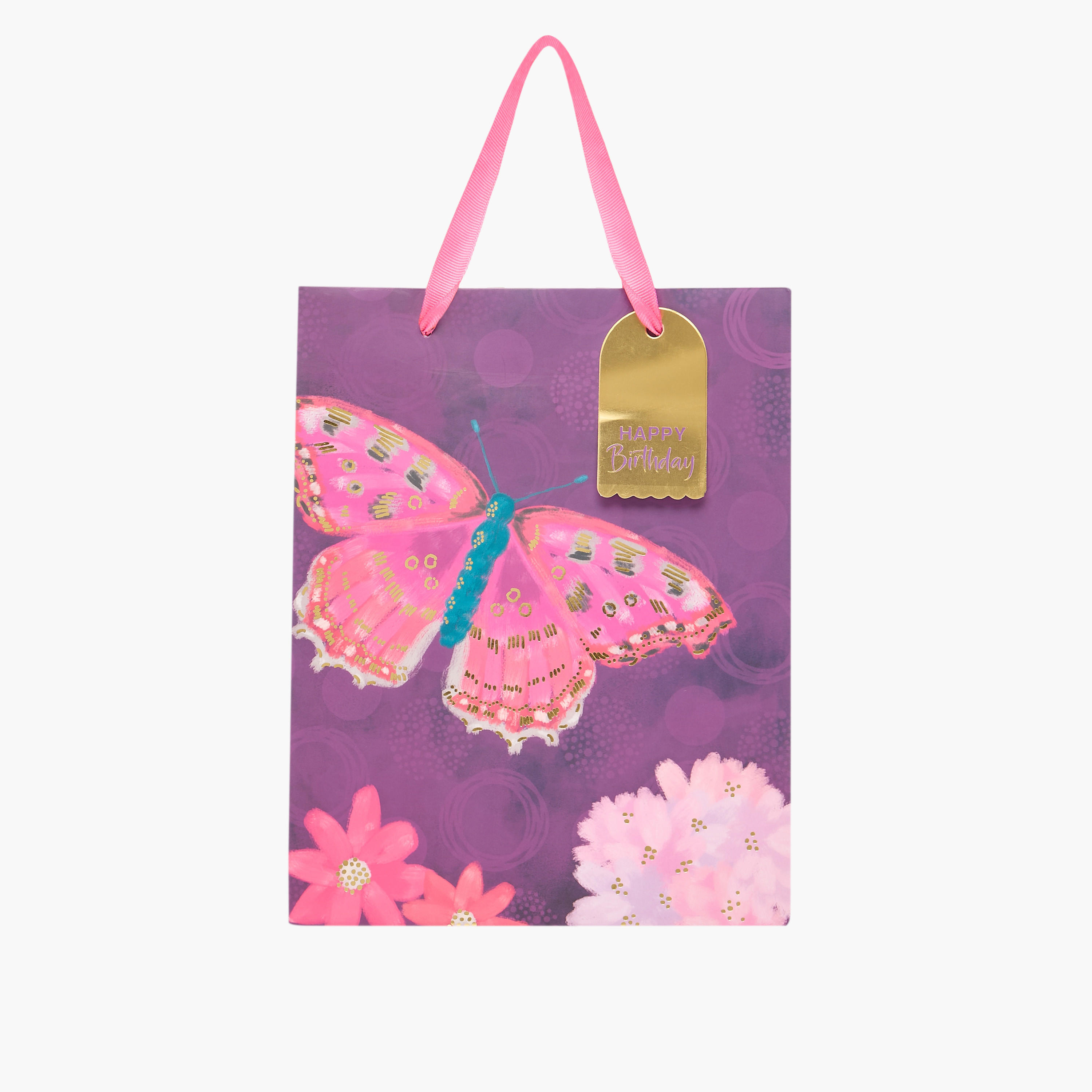 Butterfly Print Paper Gift Bag - Medium-household-giftingaccessories-giftings-image-1