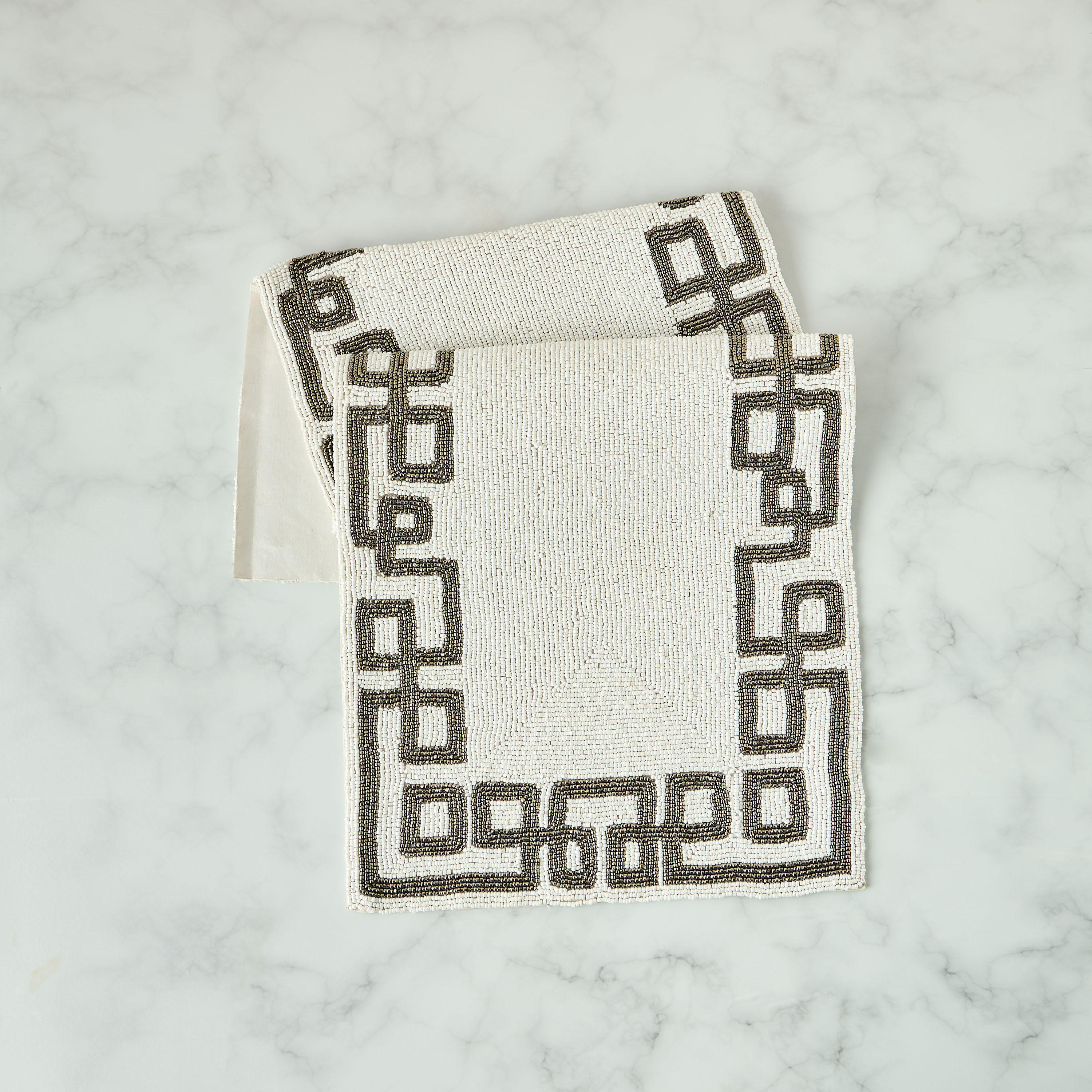 Gia Beaded Runner - 90x33 cms-household-dining-tablelinen-runnersandtablecovers-image-3