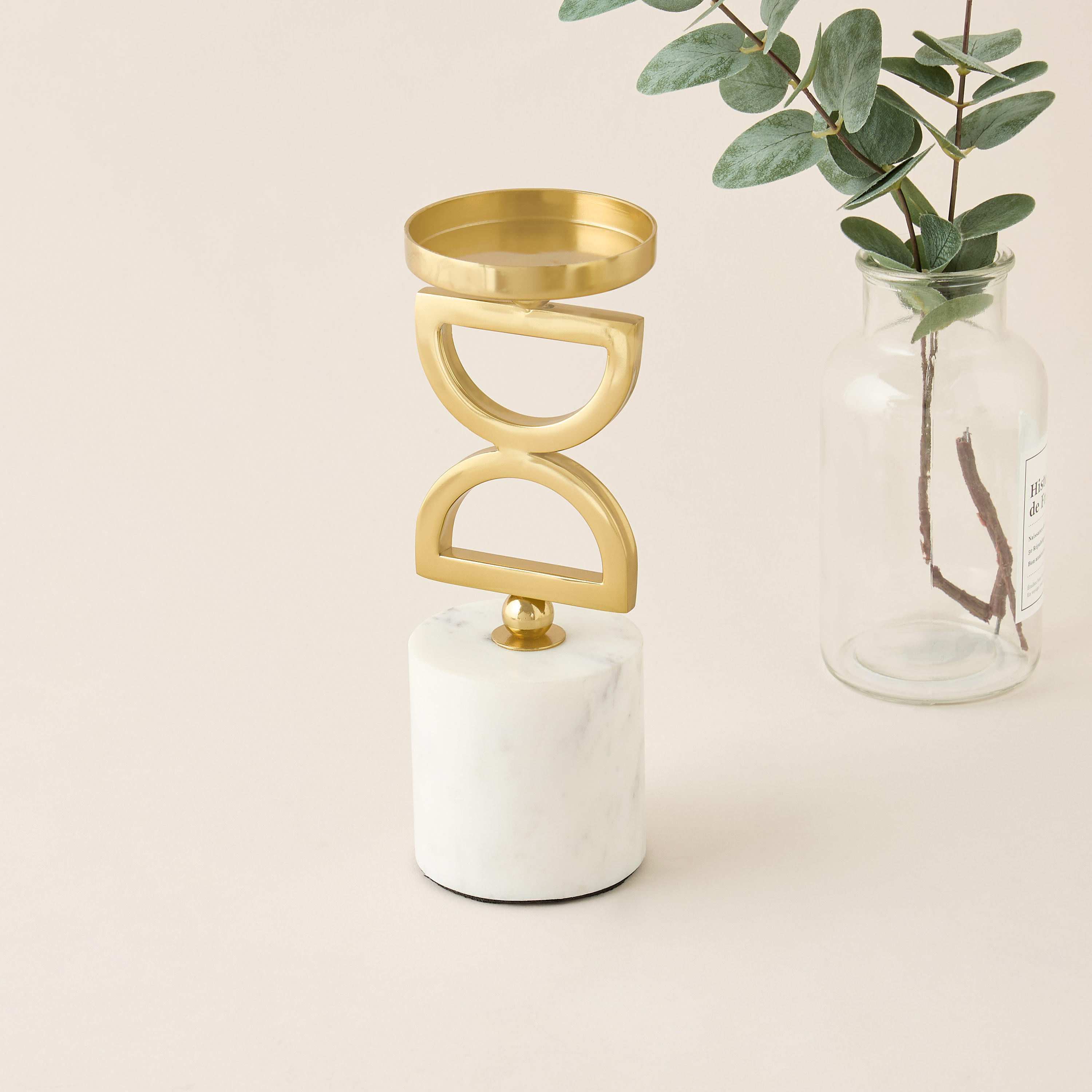 Gia Como Marble Pillar Candleholder - 35 cms-household-decor-candleholdersandlanterns-image-2