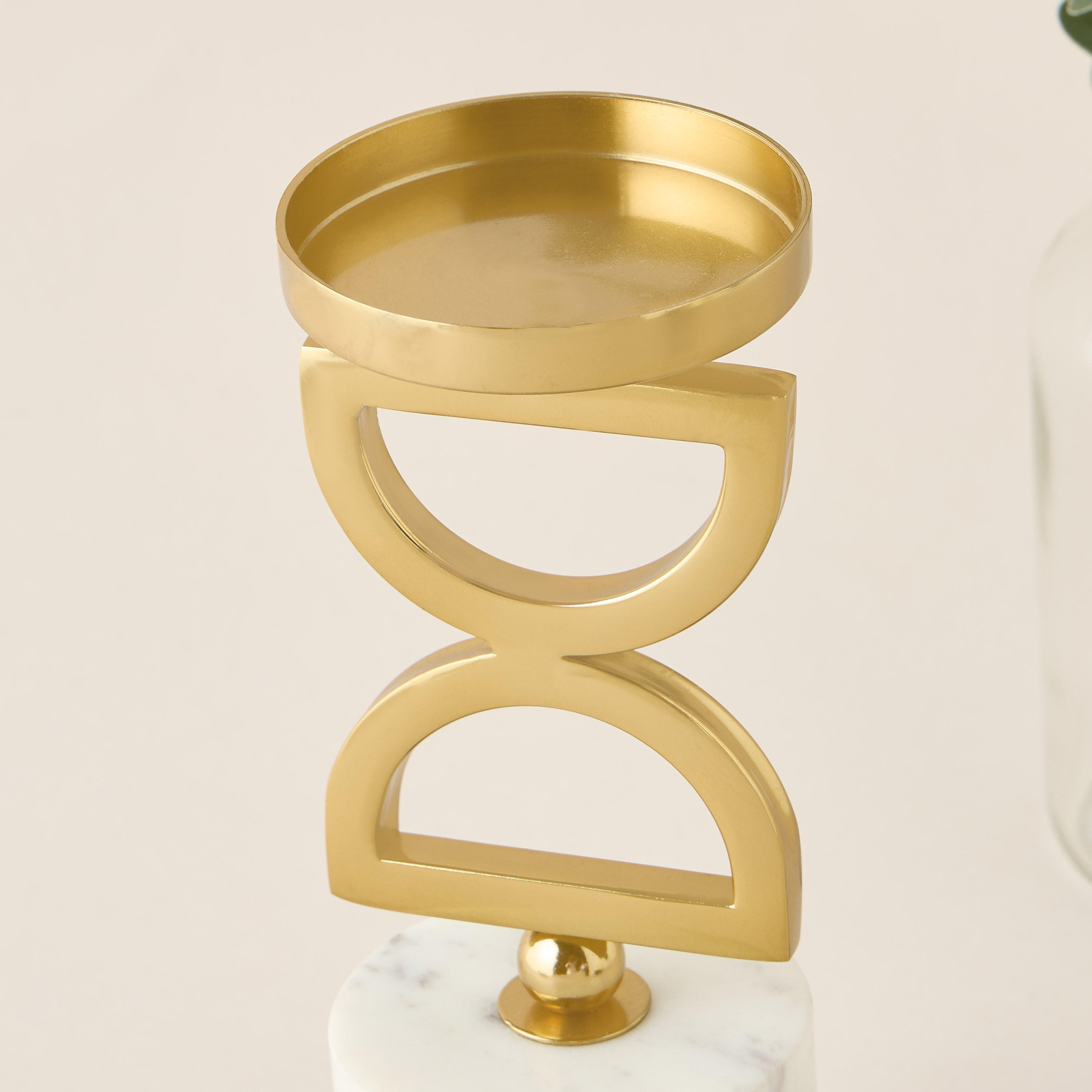 Gia Como Marble Pillar Candleholder - 35 cms-household-decor-candleholdersandlanterns-image-3