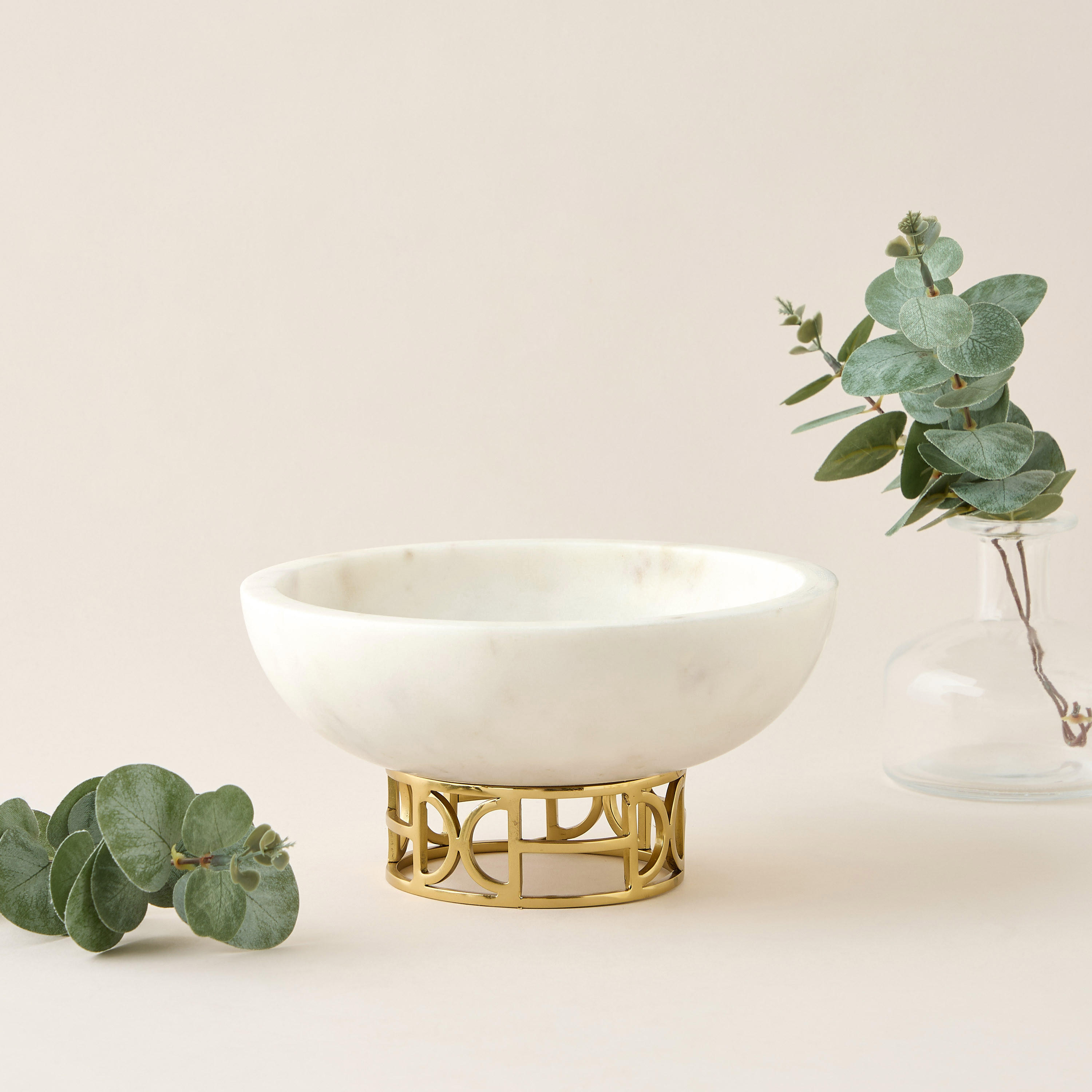 Gia Como Marble Decorative Bowl - 20x20 cms-household-decor-vasesandbowls-image-1
