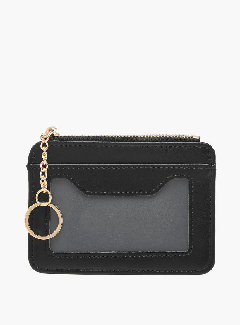 Sasha Solid Card Holder with Keyring-women-bagsandwallets-wallets-image-1