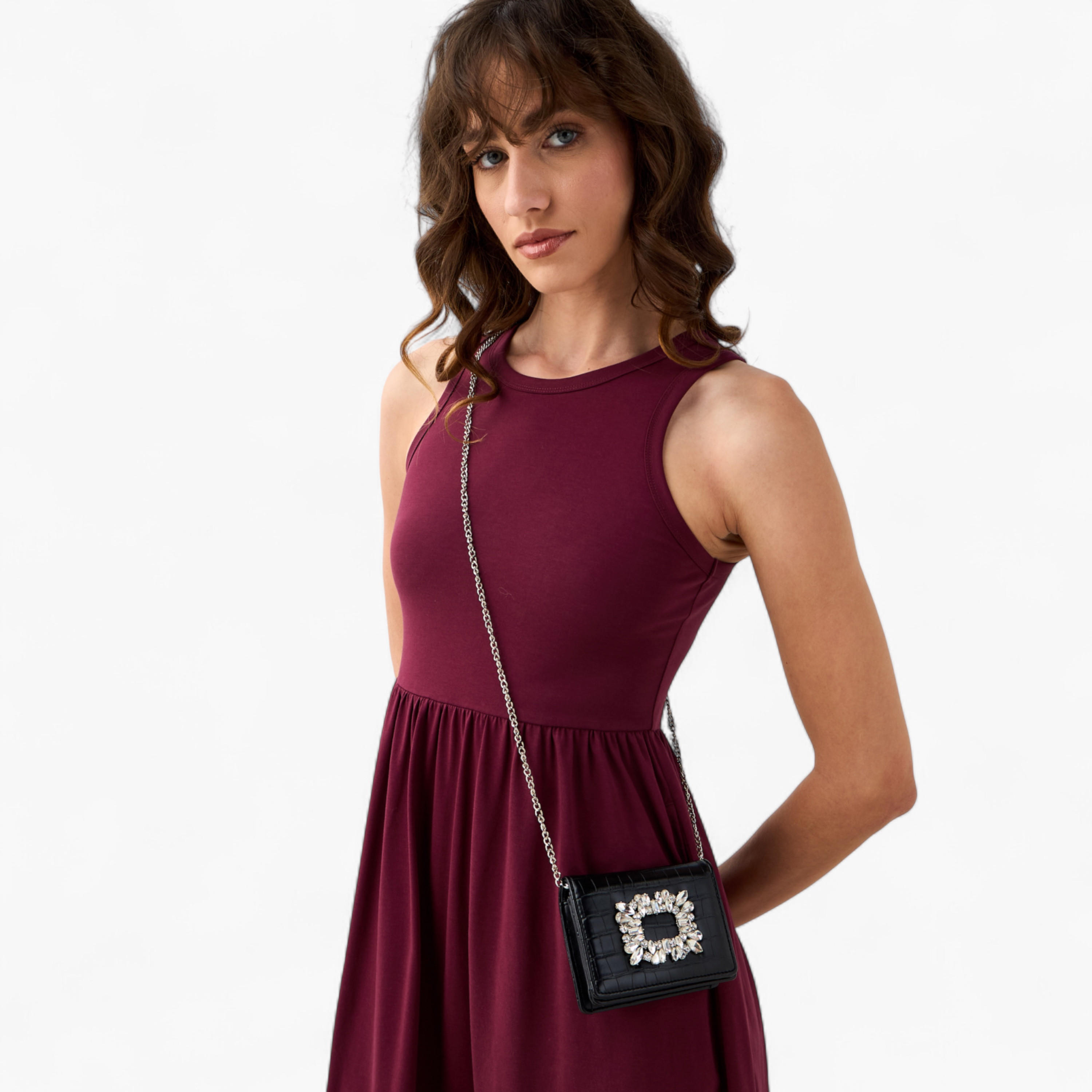 Sasha Embellished Crossbody Bag with Chain Strap-women-bagsandwallets-handbags-image-2