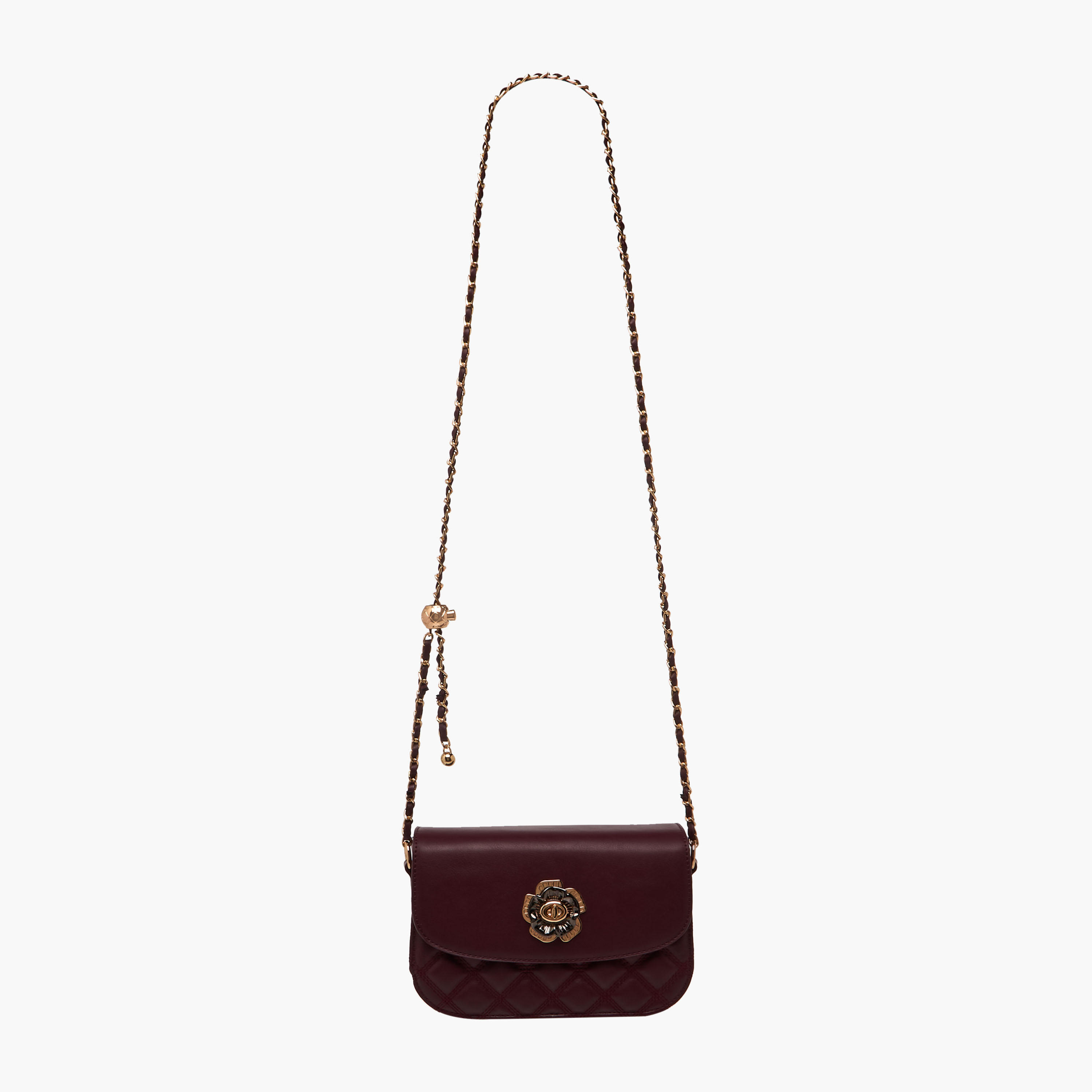 شنطة كروس بودي مبطنة بزينة معدنية وحزام سلسلة آر إس إف من ساشا-women-bagsandwallets-handbags-image-3