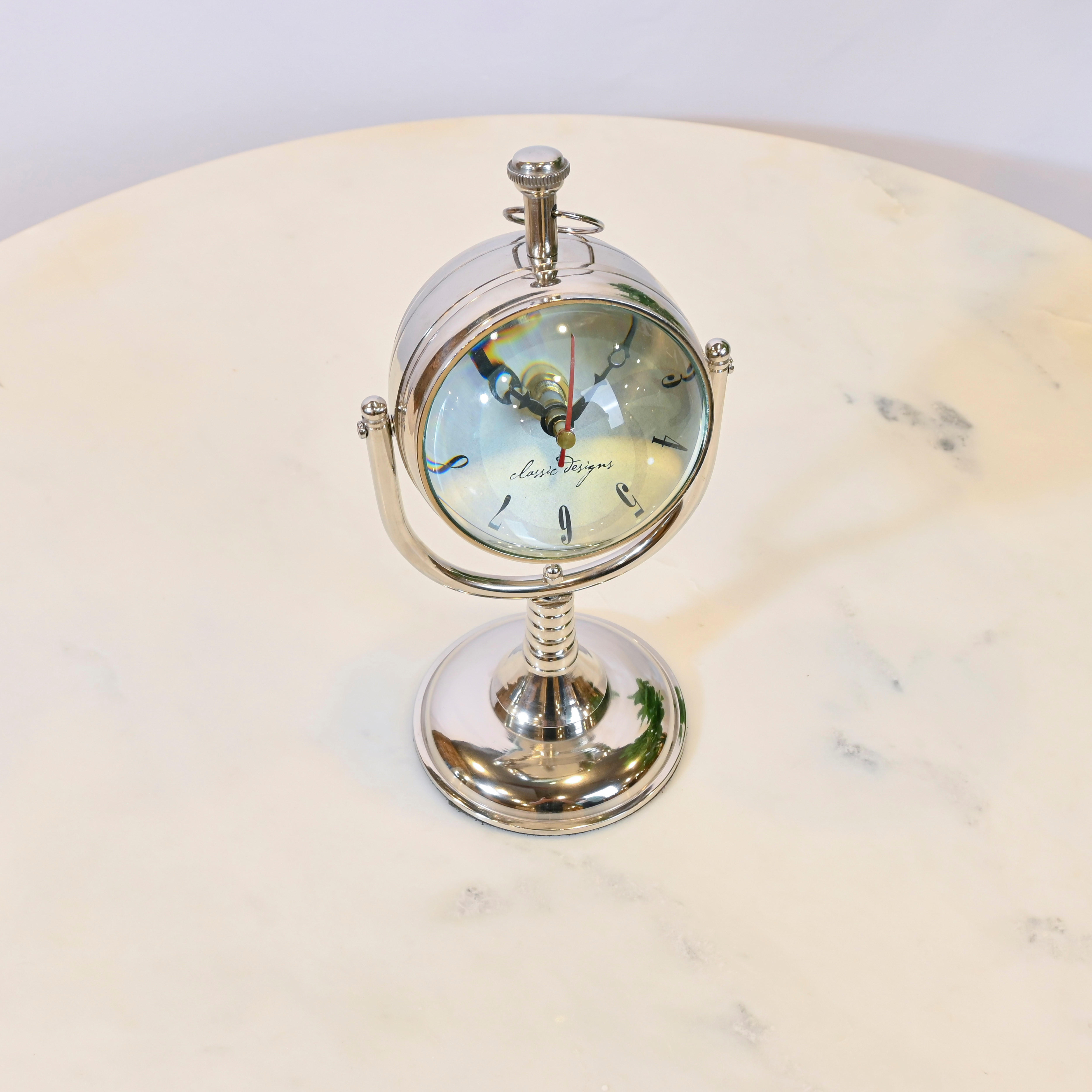 Crafted by Lifestyle Desk Clock with Compass-household-decor-decorativeobjectsandsculptures-image-4