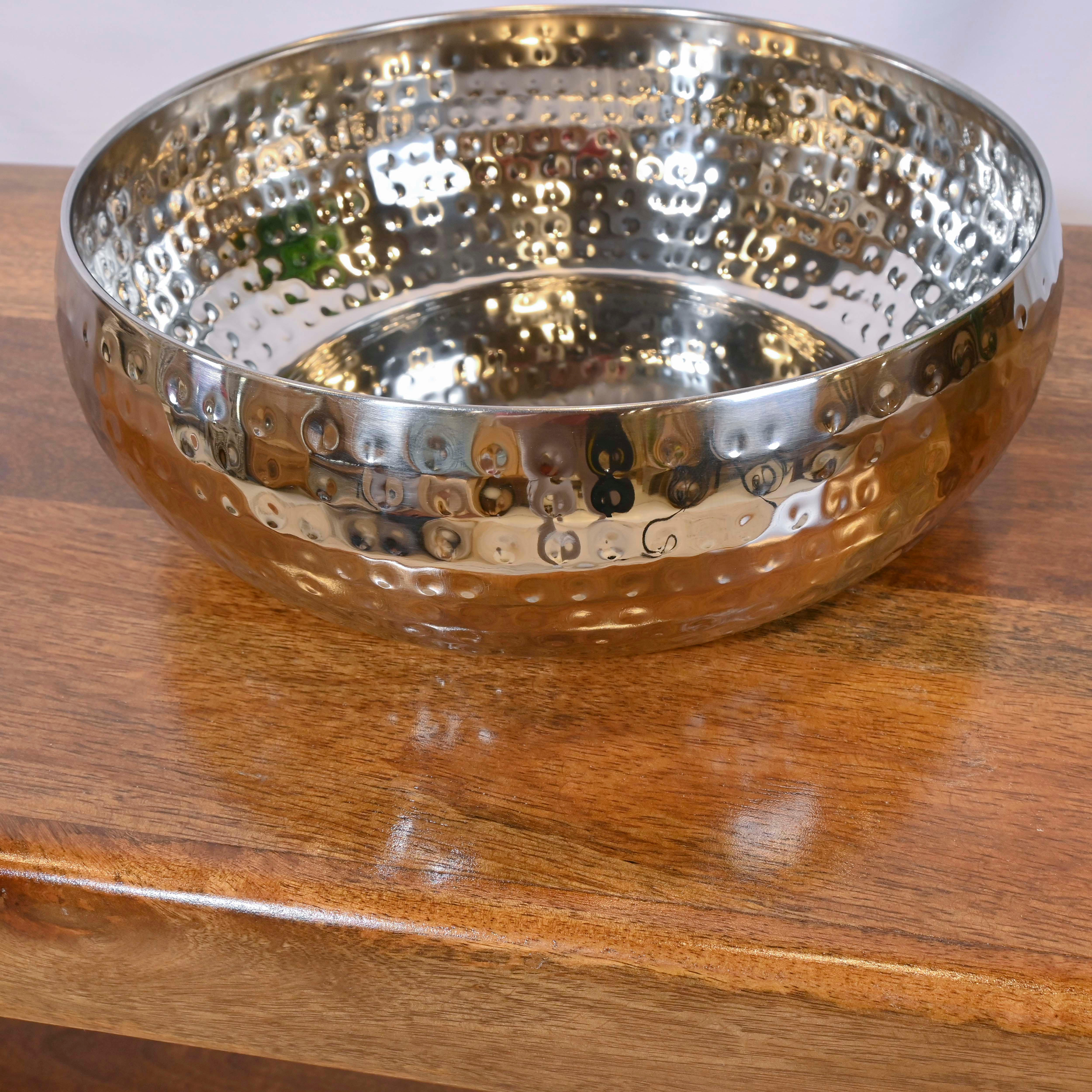 Crafted by Lifestyle Aluminium Decorative Bowl - 28 cms-household-dining-dinnerware-bowls-image-3