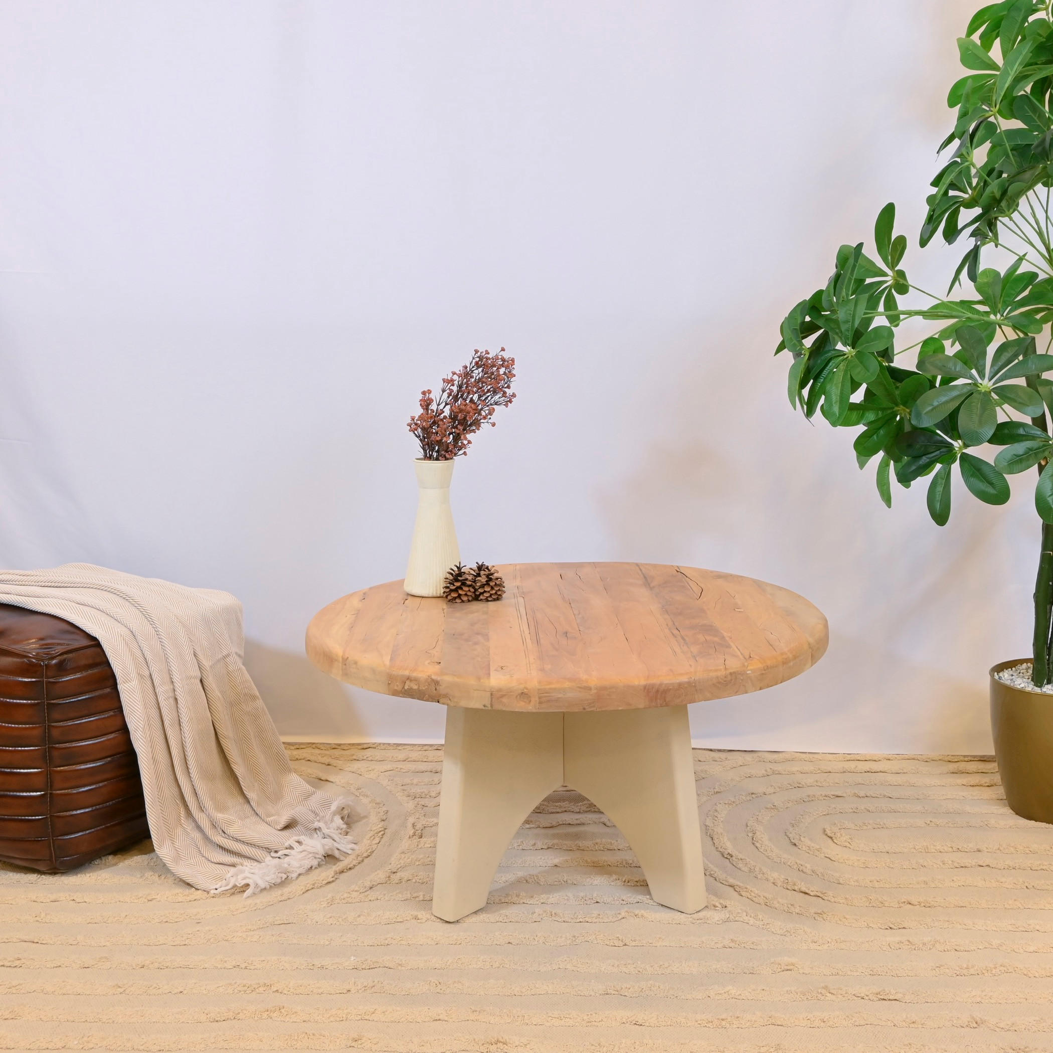 Crafted by Lifestyle Wooden Top Coffee Table-furniture-livingroom-coffeetables-image-1
