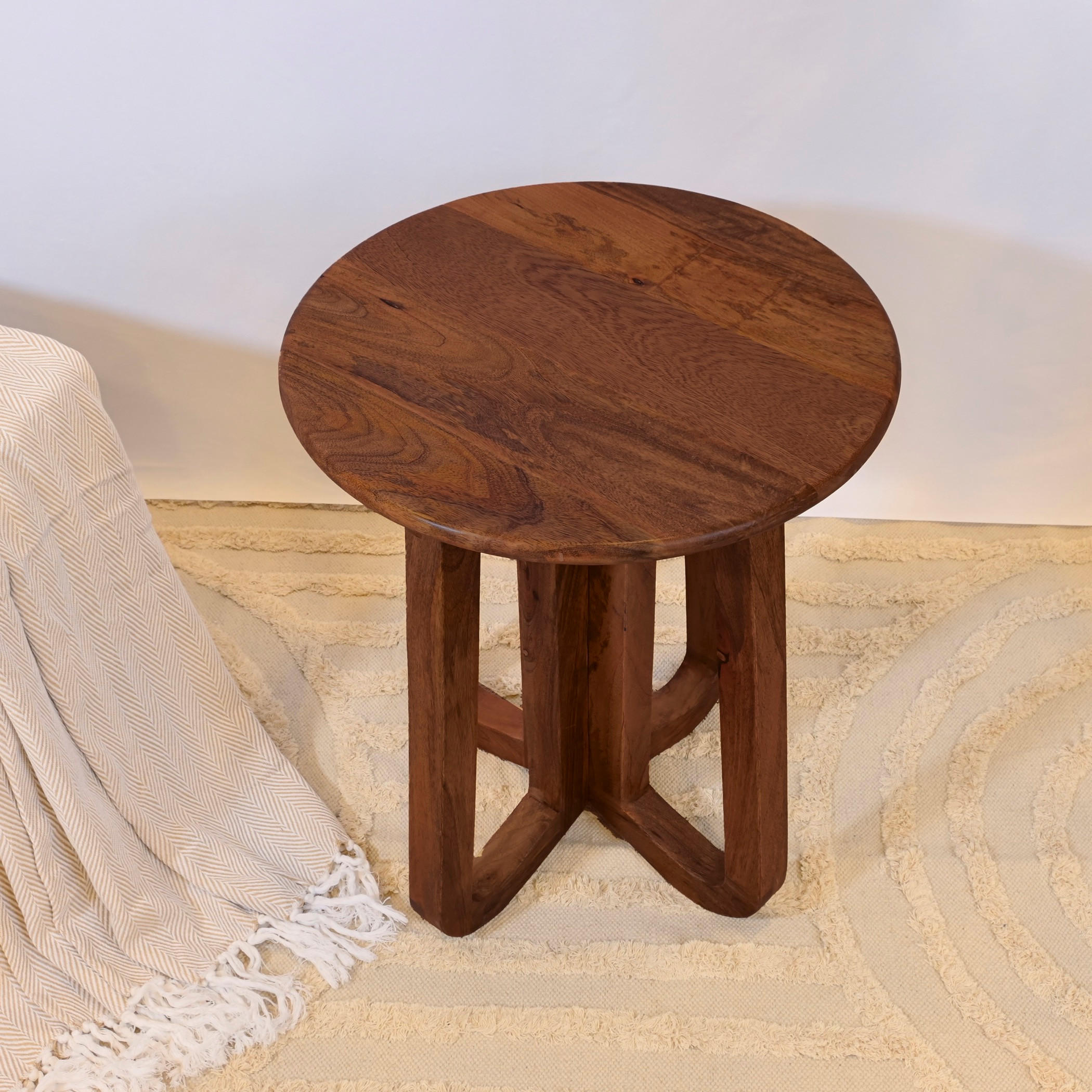 Crafted by Lifestyle Wooden Top  Accent Table-furniture-livingroom-sideandendtables-image-2