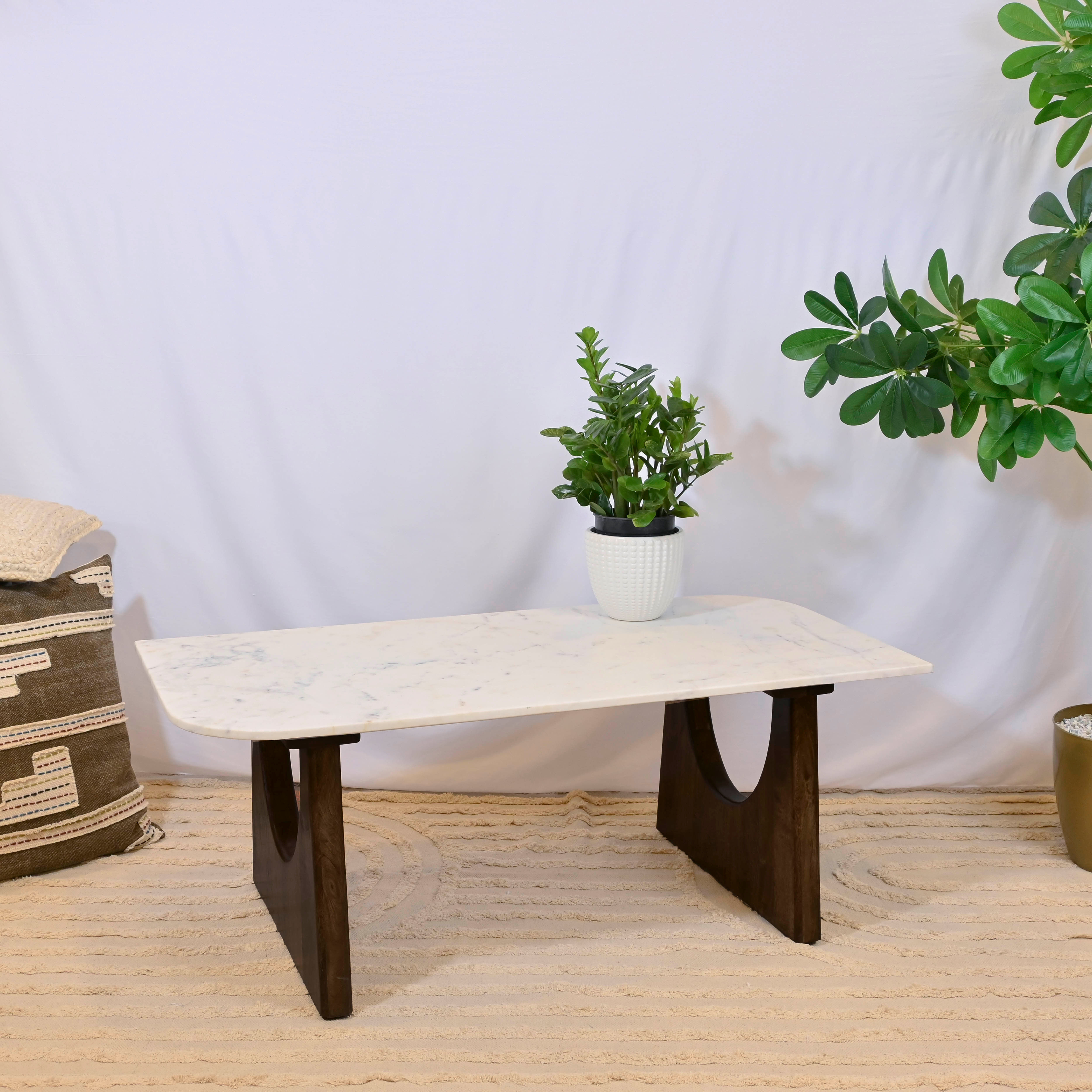 Crafted by Lifestyle Marble Top Coffee Table-furniture-livingroom-sideandendtables-image-1