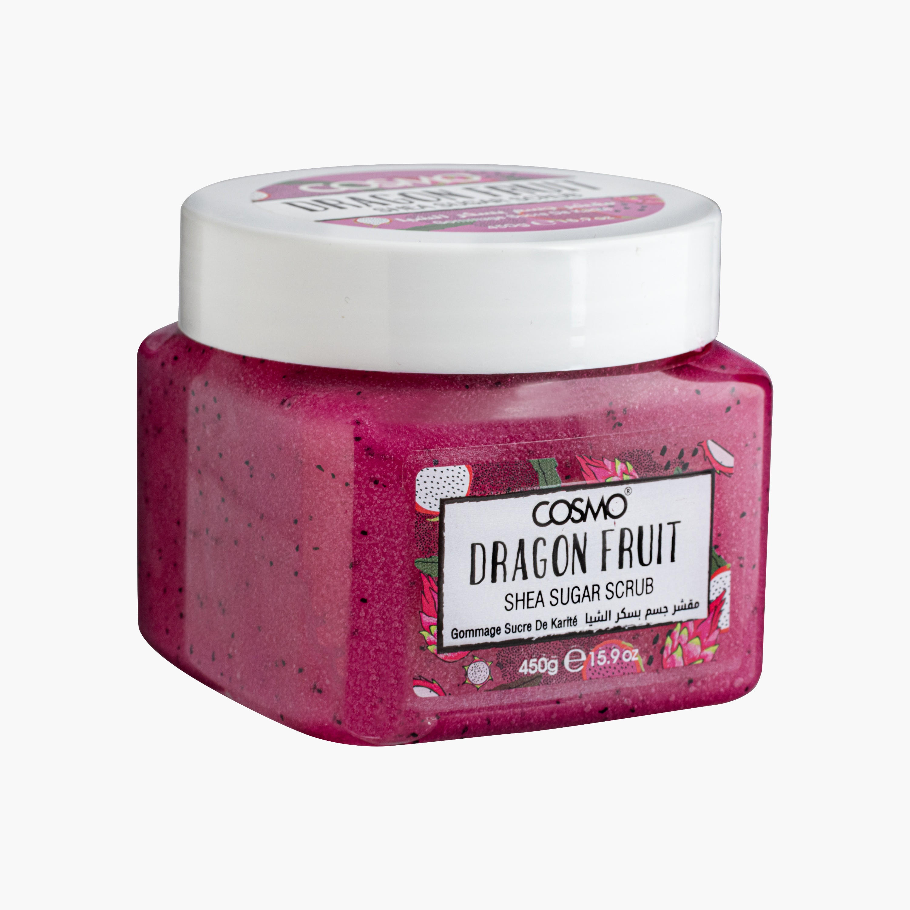Cosmo Sugar Scrub Shea Butter& Dragon Fruit 450 Ml-beautyandpersonalcare-bathandbody-bathandshower-scrubs-image-2