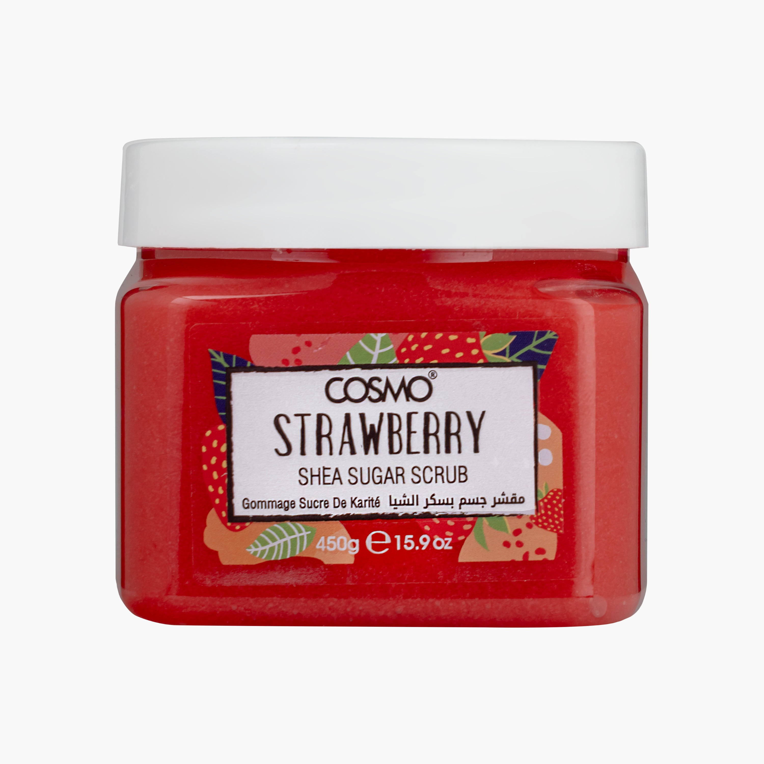 Cosmo Sugar Scrub Shea Butter& Strawberry 450 Ml-beautyandpersonalcare-bathandbody-bathandshower-scrubs-image-3