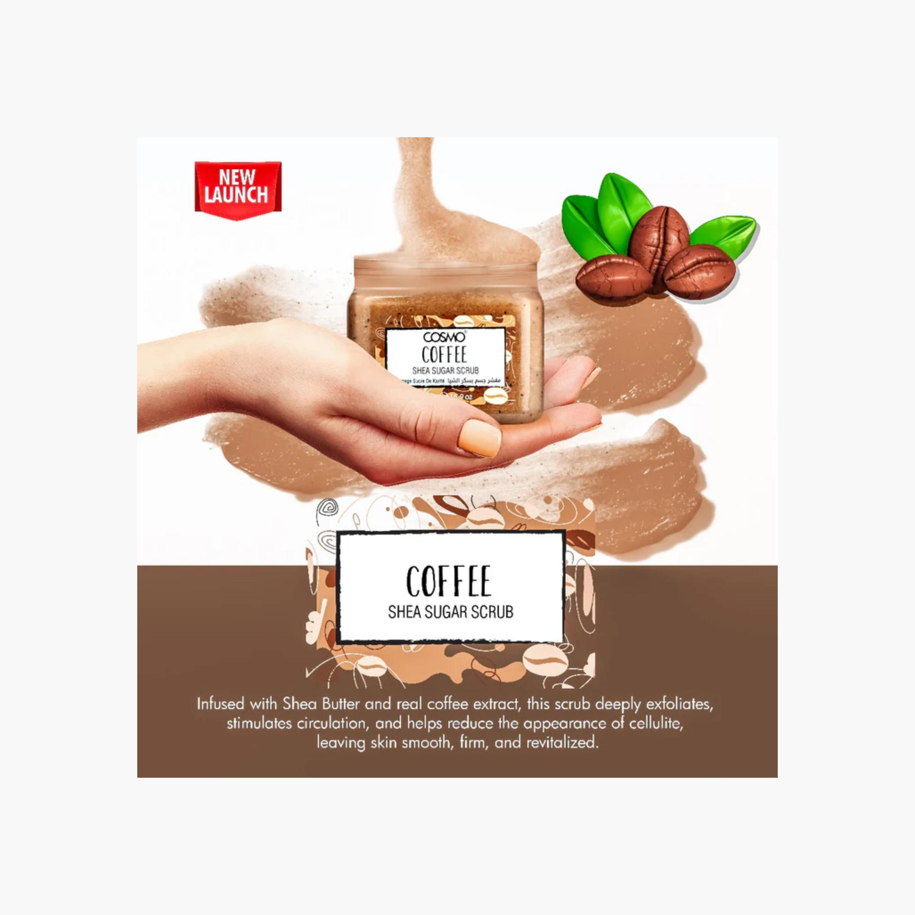 مقشر السكر بزبدة الشيا والقهوة من كوزمو - 450 مل-beautyandpersonalcare-bathandbody-bathandshower-scrubs-image-3