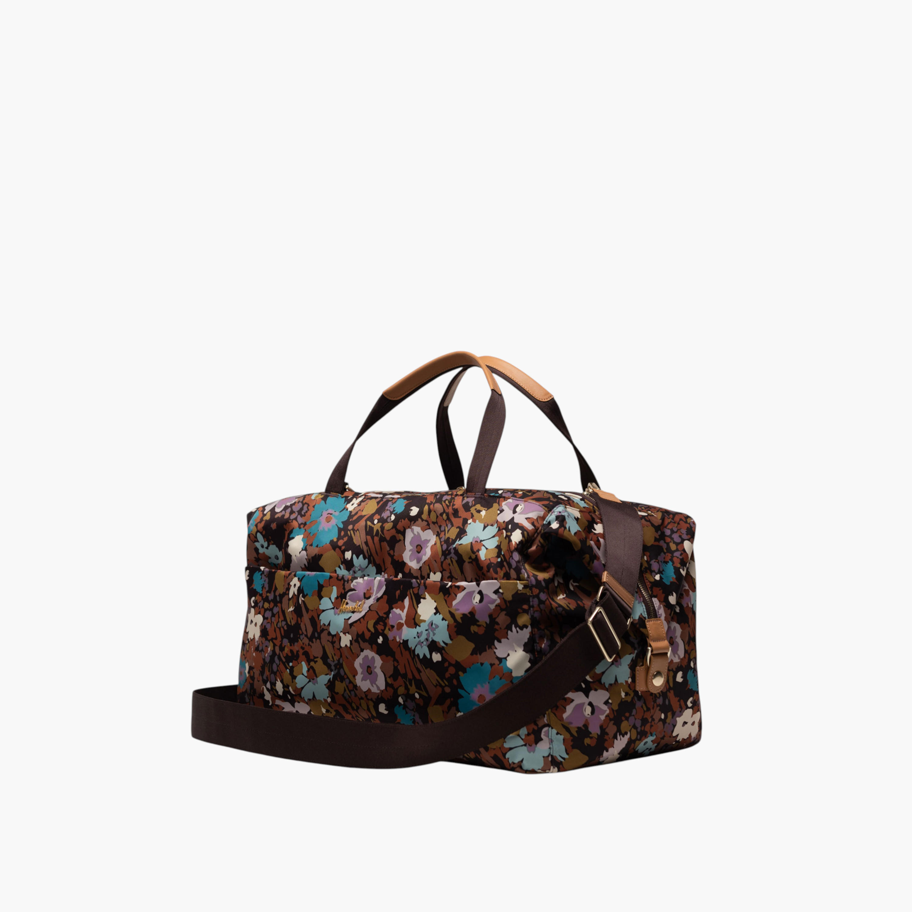 شنطة دافل بسحاب إغلاق وحزام قابل للتعديل وطبعات زهرية من هيرشيل سبلاي كو-travel-luggagesandbags-dufflebags-image-2
