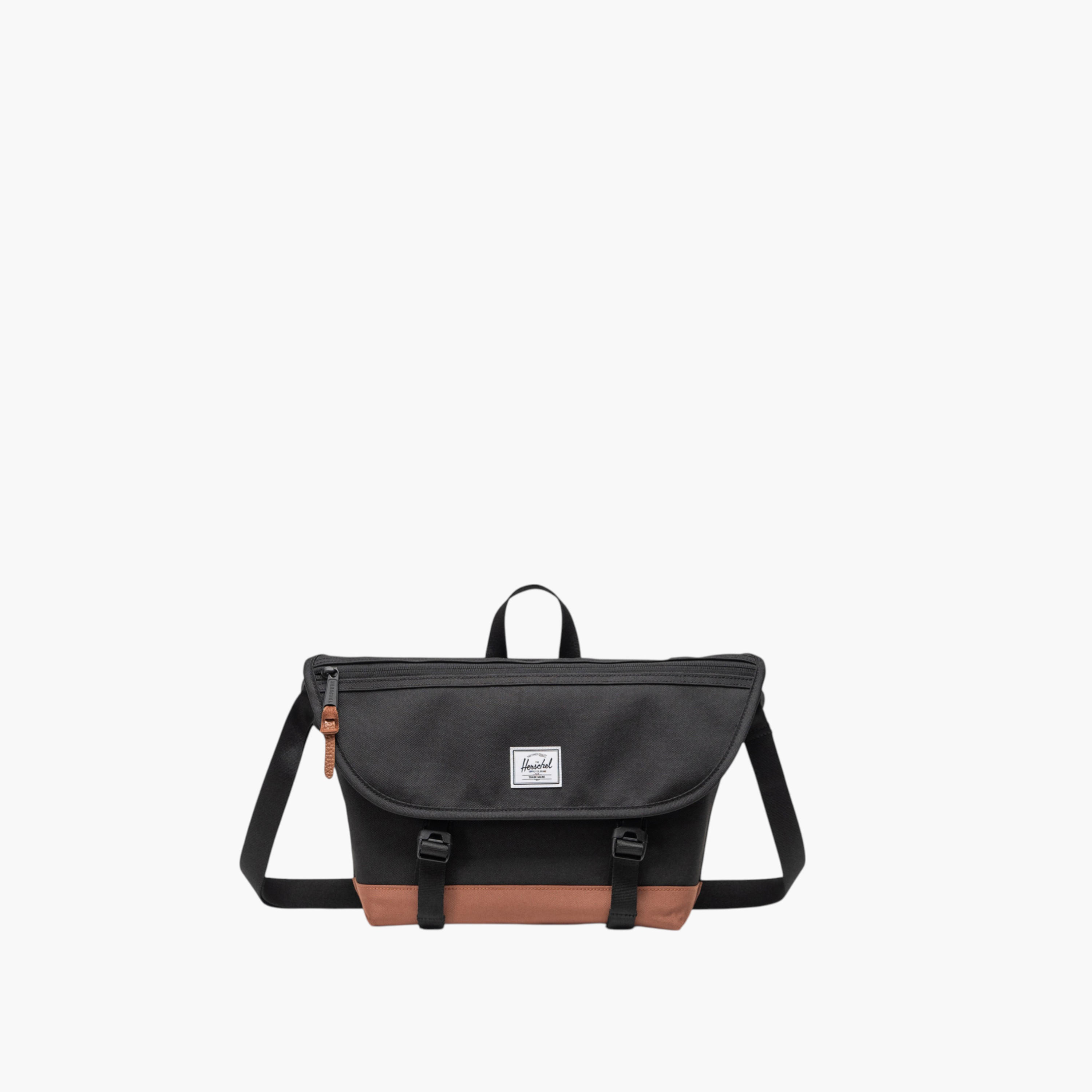 Herschel Supply Co Solid Messenger Bag with Adjustable Strap and Flap Closure-school-bagsandbackpacks-messengerbags-image-1