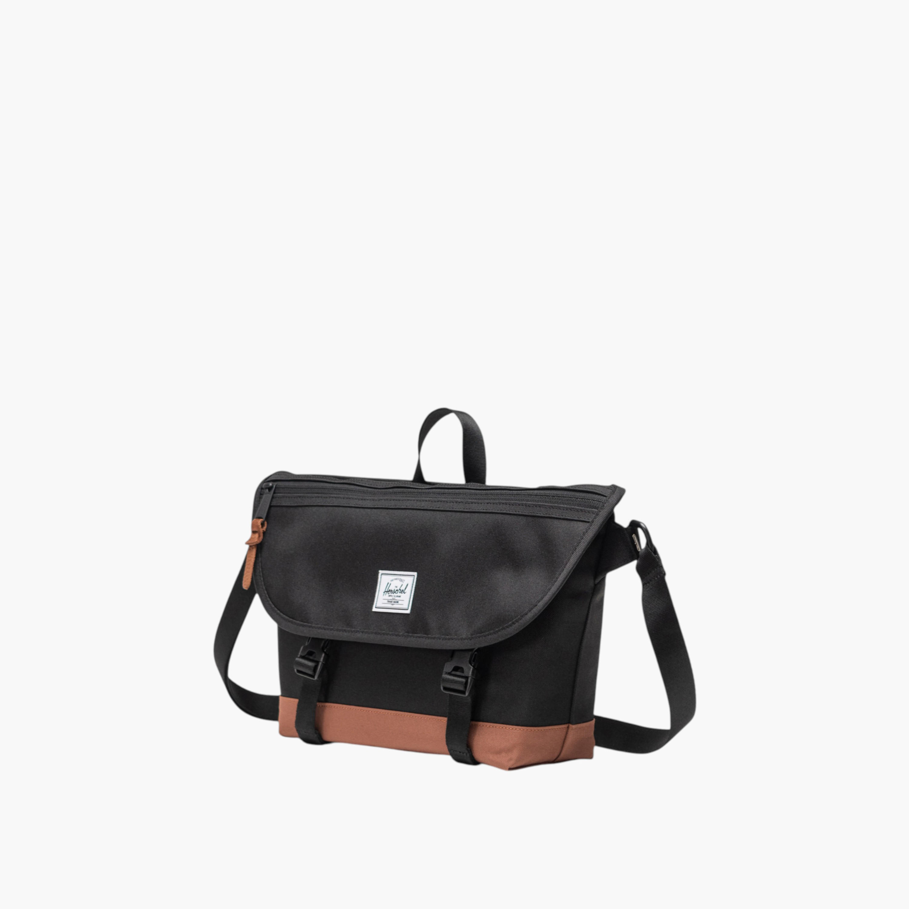 Herschel Supply Co Solid Messenger Bag with Adjustable Strap and Flap Closure-school-bagsandbackpacks-messengerbags-image-3
