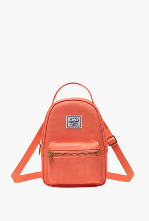 شنطة ظهر سادة بحمالات قابلة للتعديل وسحاب إغلاق من هيرشل سبلاي كو - 18x13 سم-women-bagsandwallets-backpacks-image-1