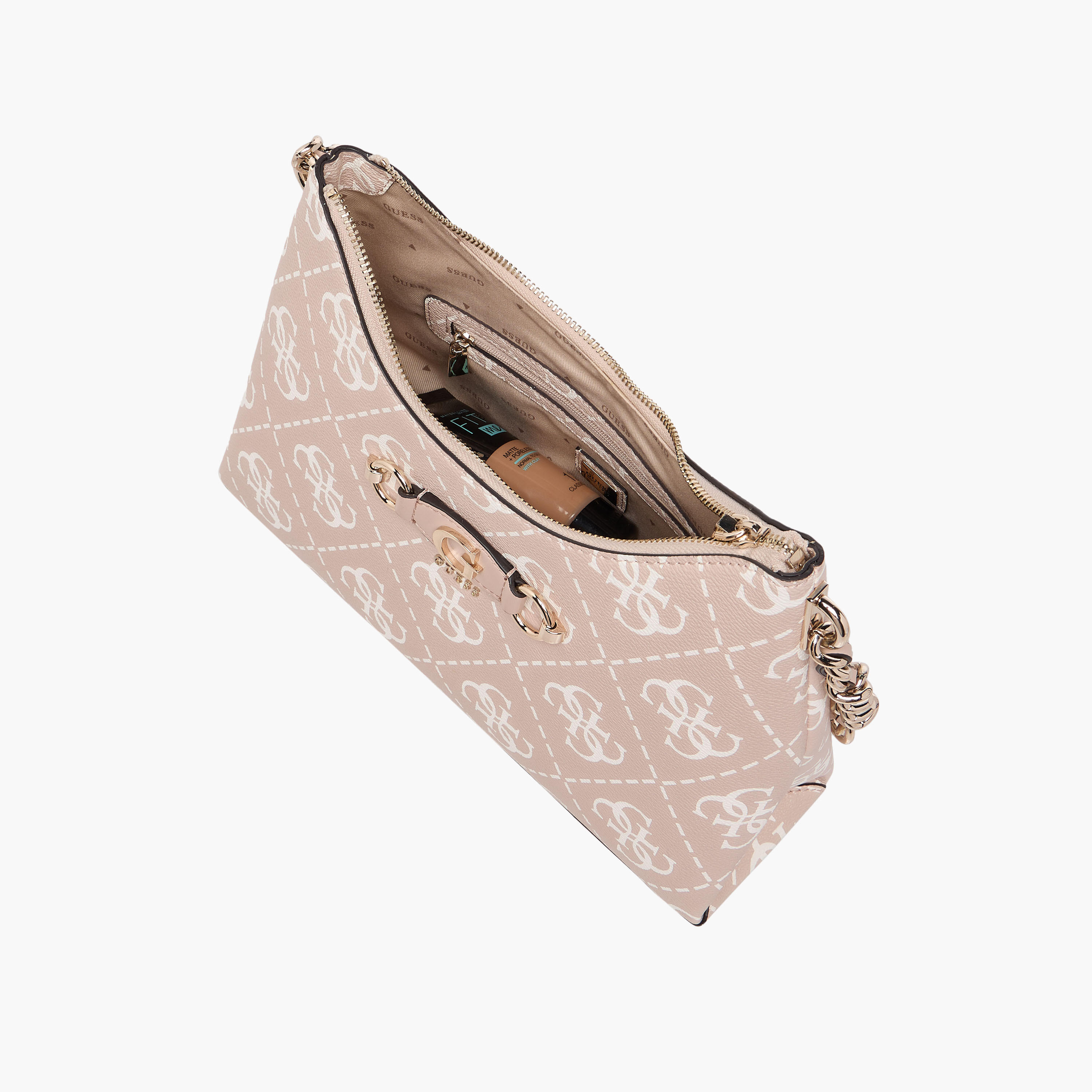 Guess Monogram Print Shoulder Bag with Strap Handle-women-bagsandwallets-handbags-image-7
