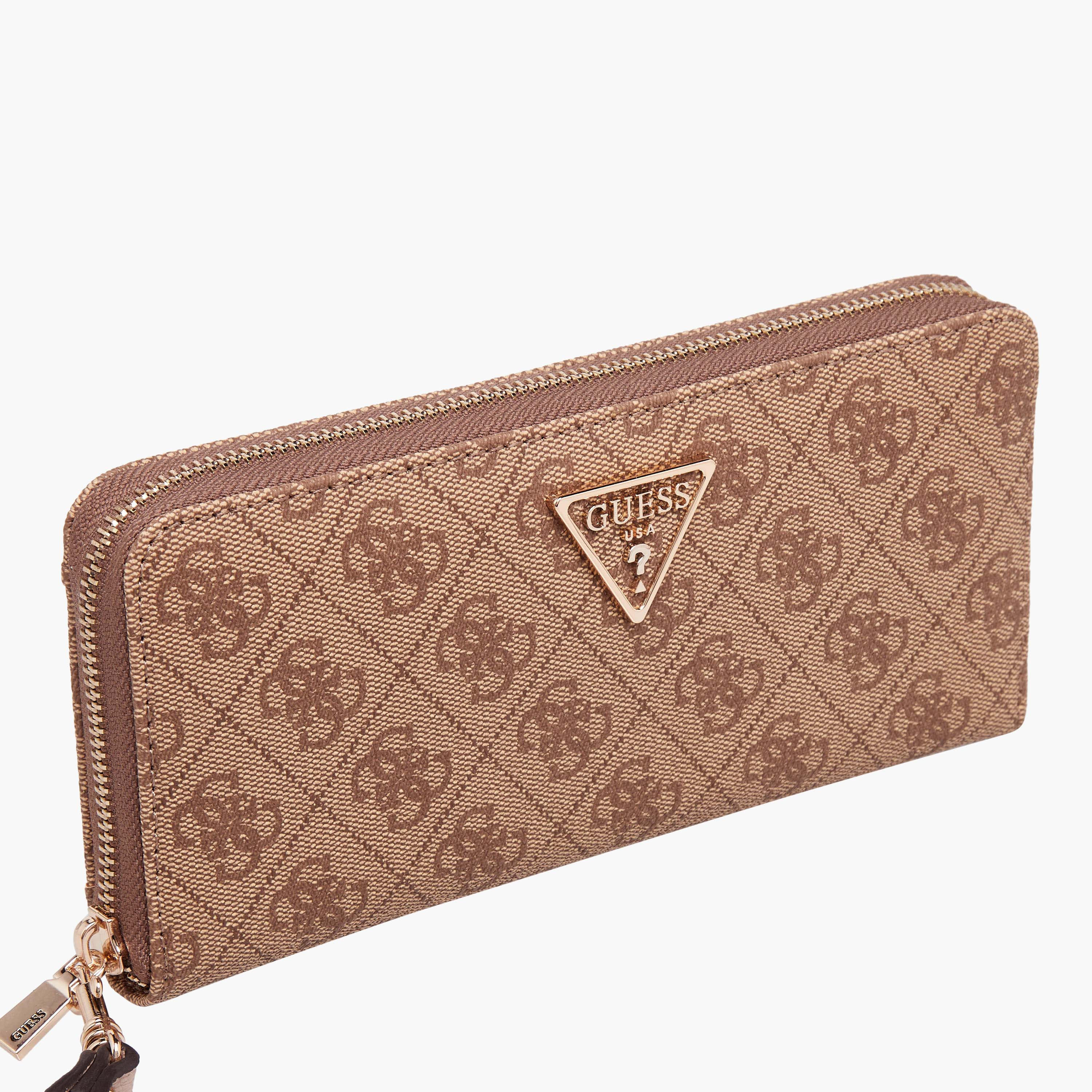 Guess Monogram Texture Wallet with Wristlet Strap-women-bagsandwallets-wallets-image-3
