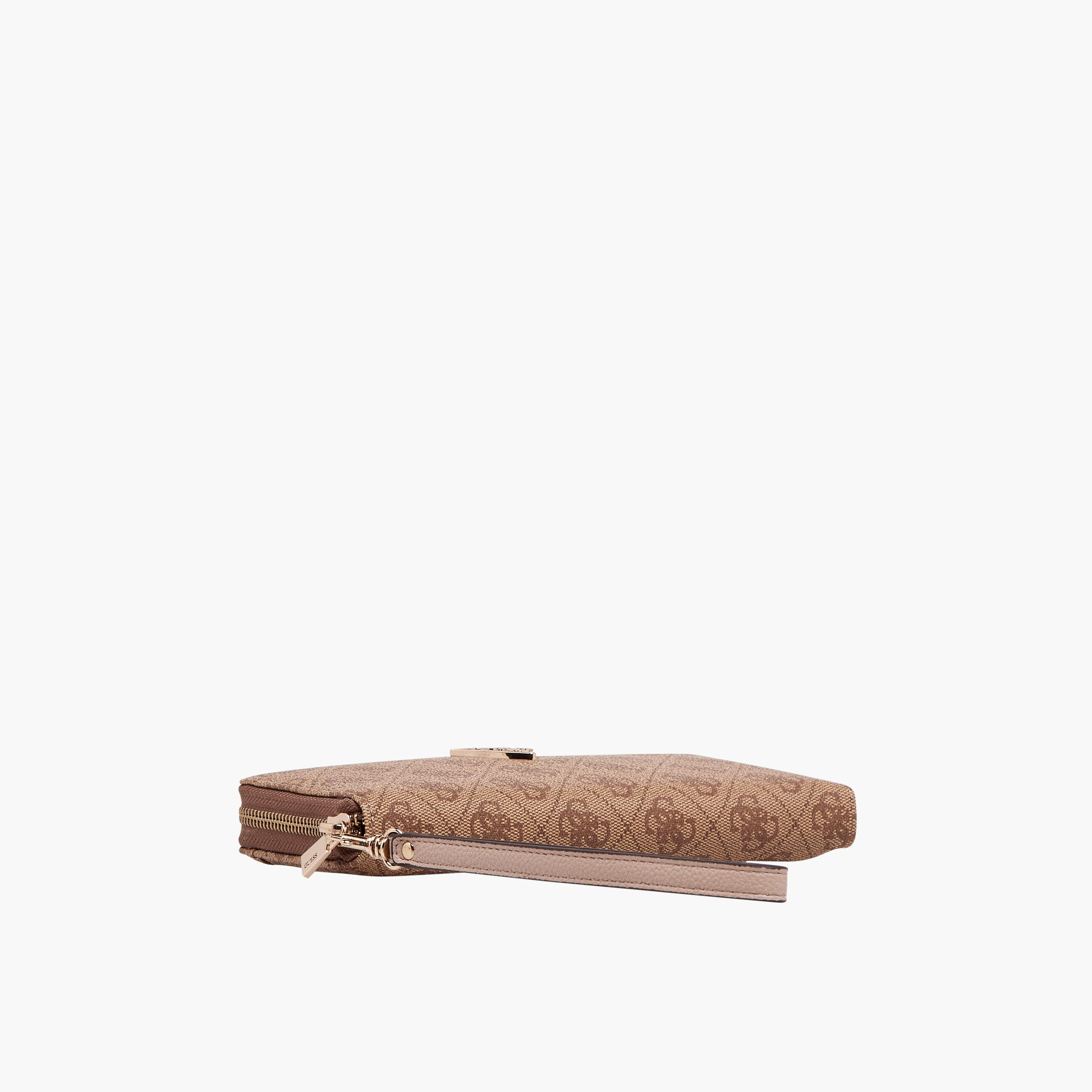 Guess Monogram Texture Wallet with Wristlet Strap-women-bagsandwallets-wallets-image-4