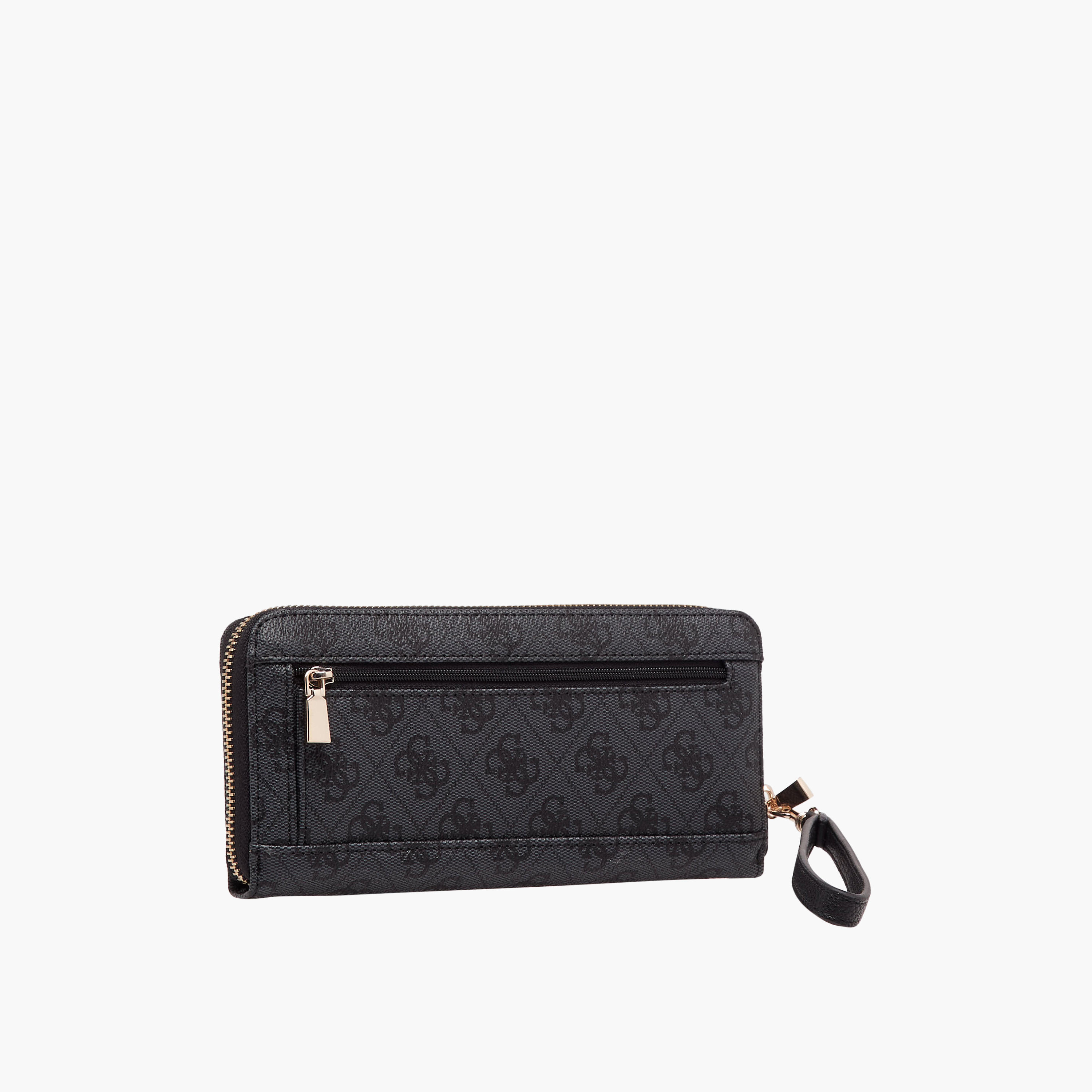 Guess Monogram Textured Wallet with Wristlet Strap-women-bagsandwallets-wallets-image-2